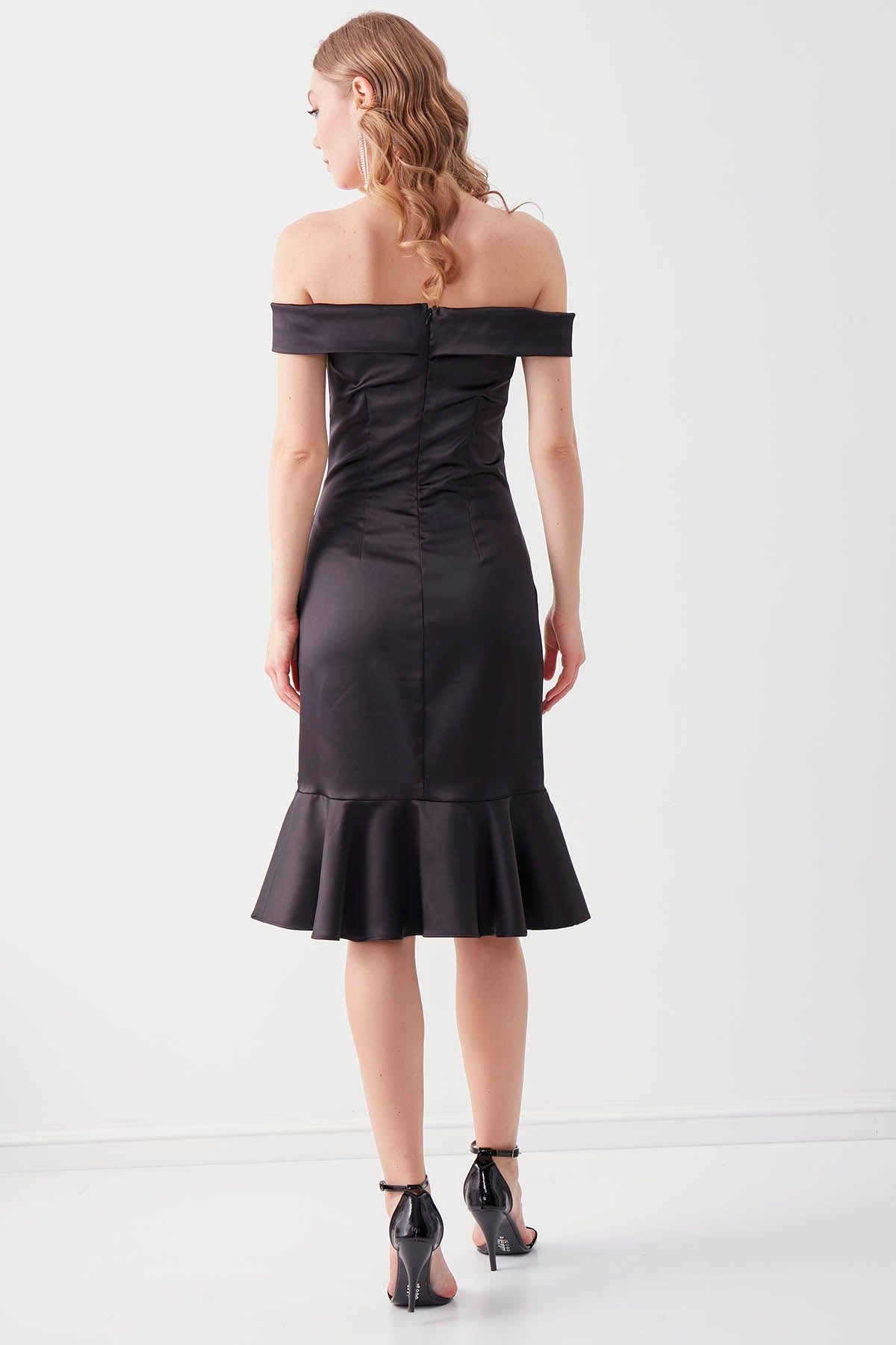 BOATHOUSE COLLAR VOLANI DRESS