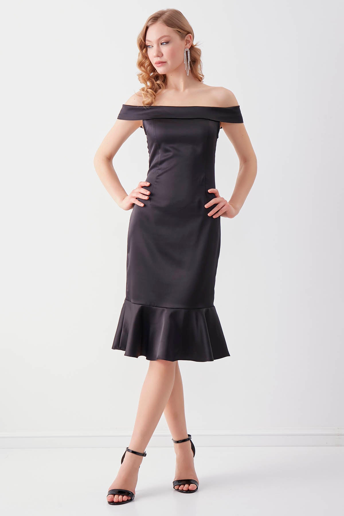 BOATHOUSE COLLAR VOLANI DRESS
