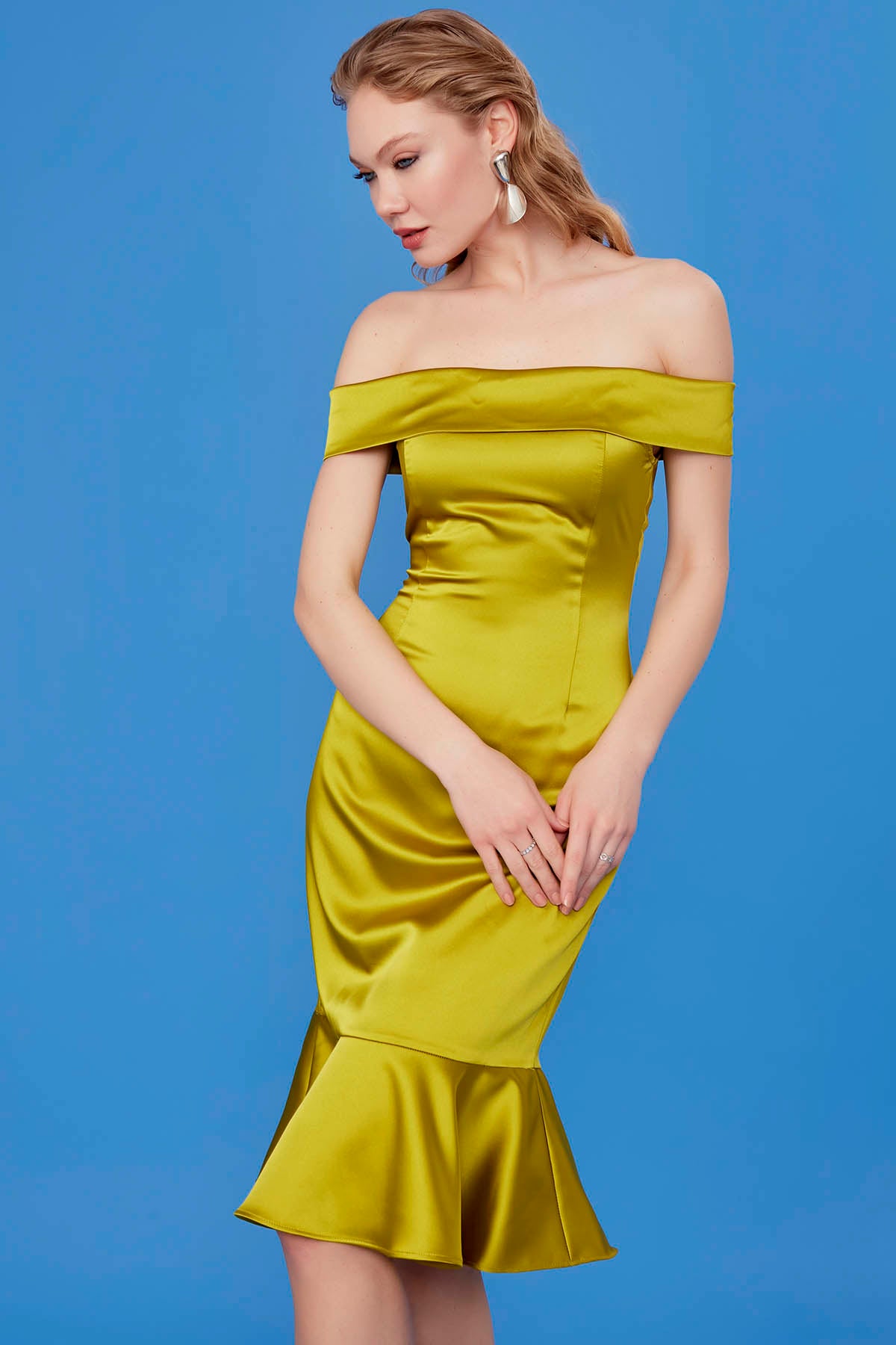 BOATHOUSE COLLAR VOLANI DRESS