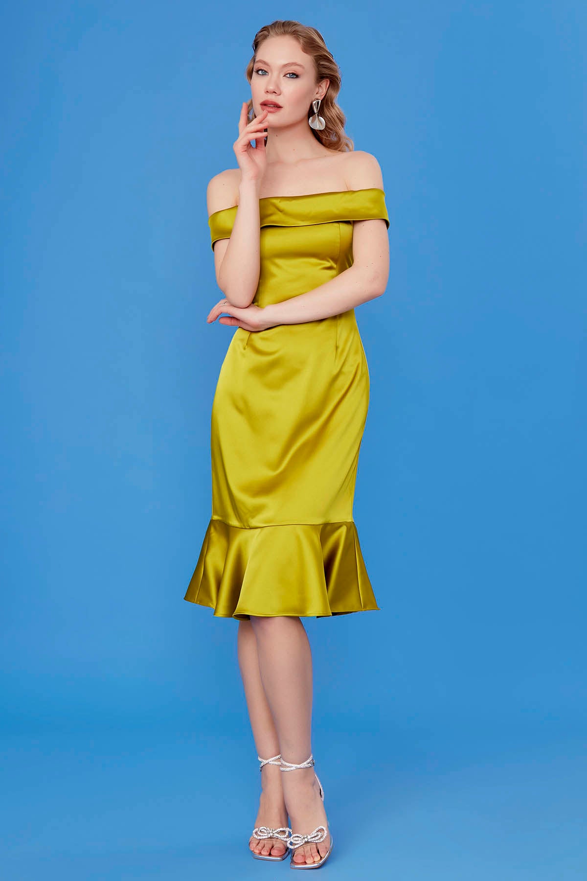 BOATHOUSE COLLAR VOLANI DRESS