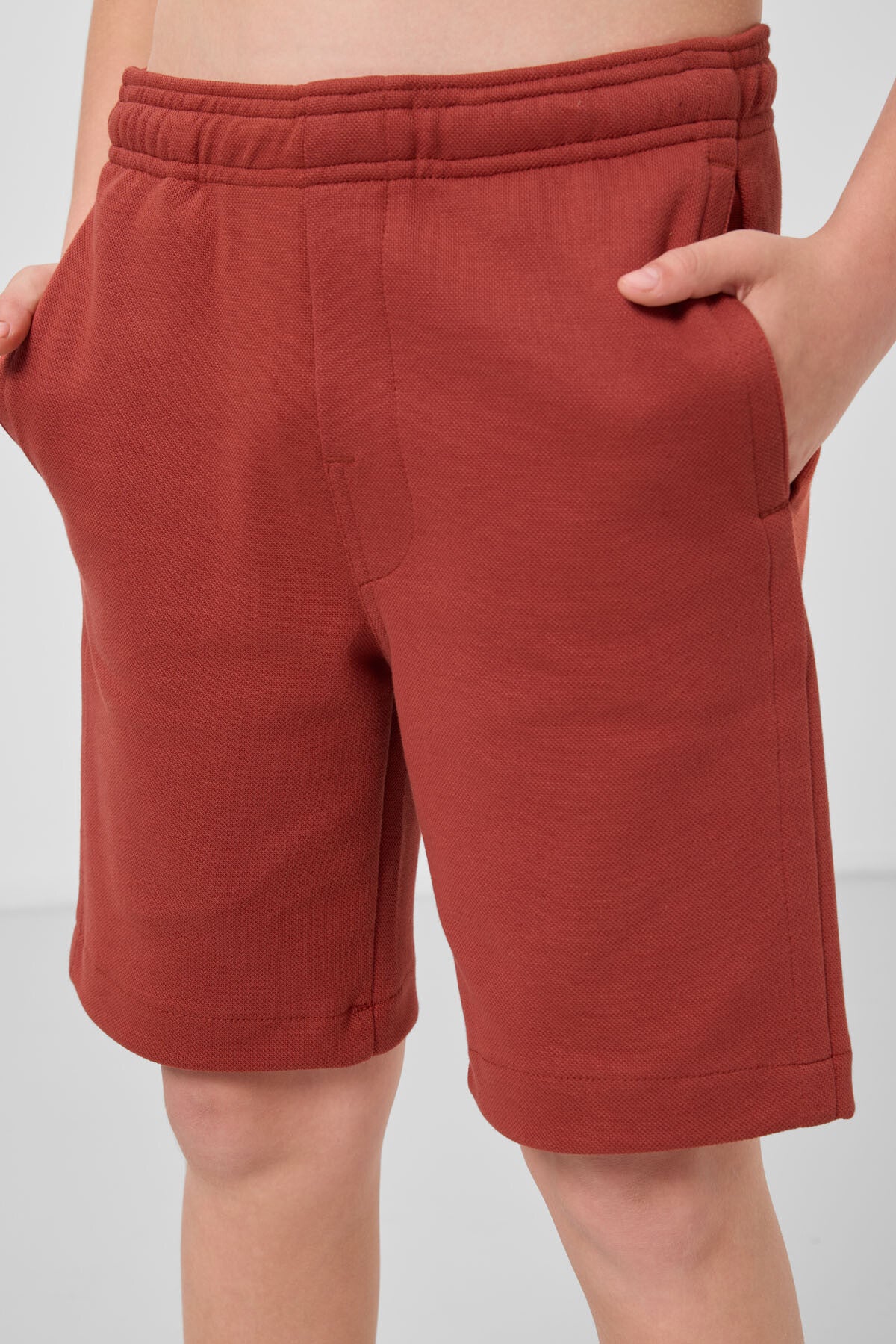 Cotton silk soft woven standard fit basic boys' shorts - 11293