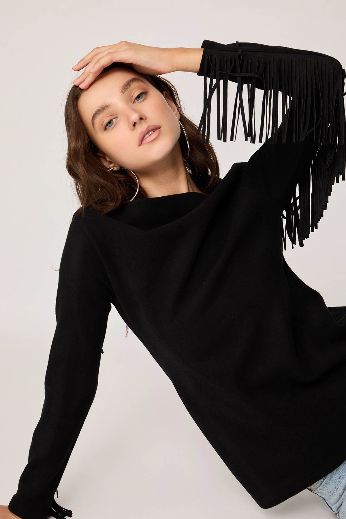 BLOUSE WITH TASSEL