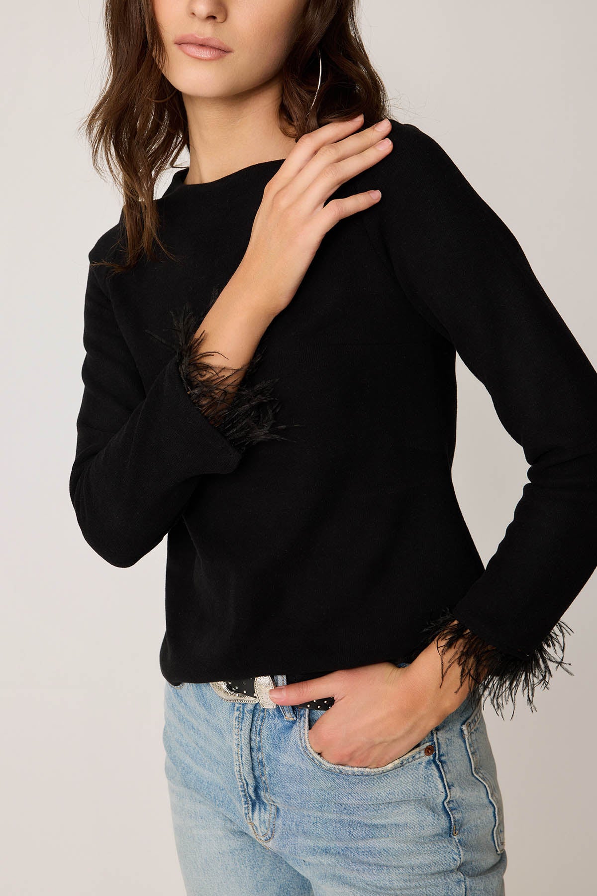 FEATHERED BLOUSE