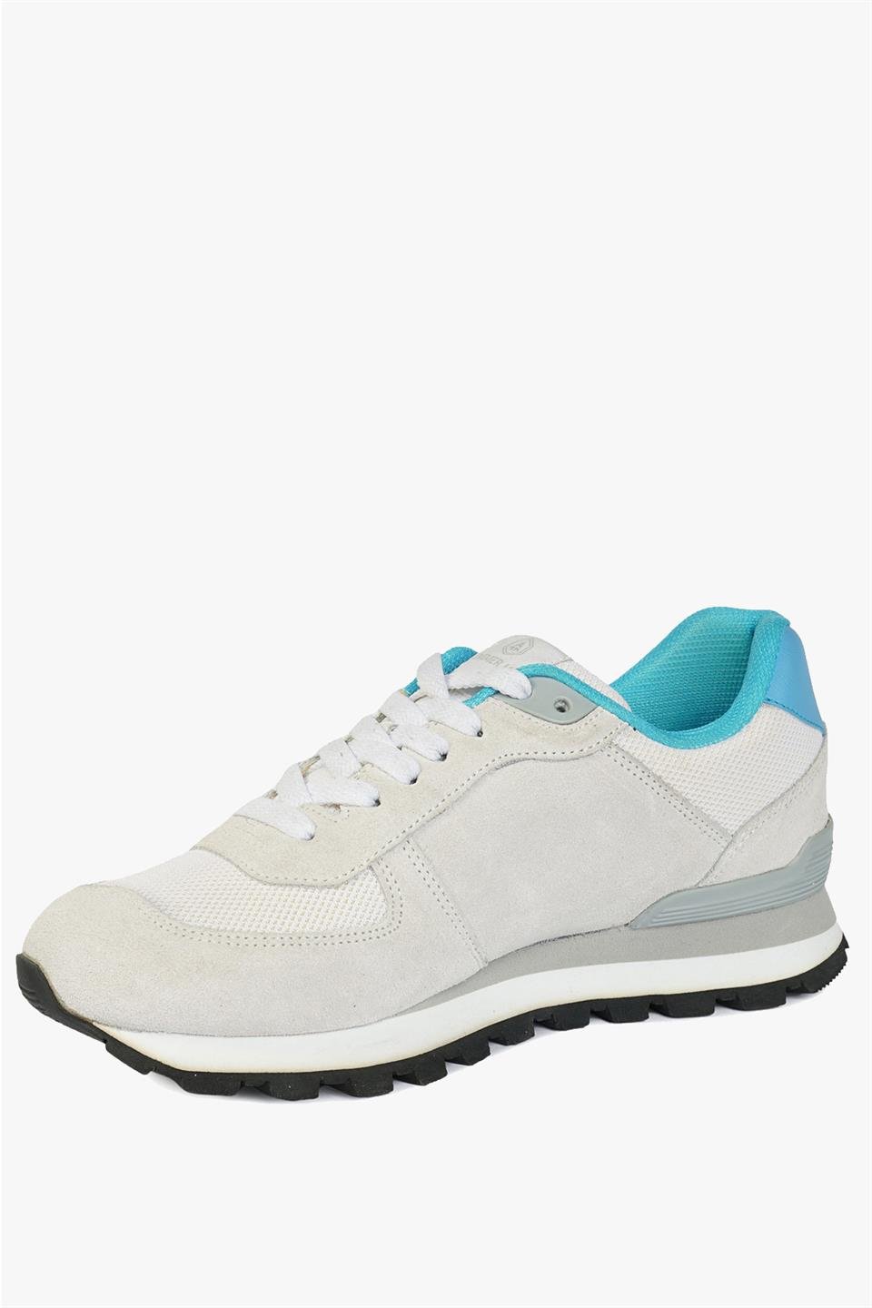 Genuine Leather Peru White Blue Women's Sports Shoes