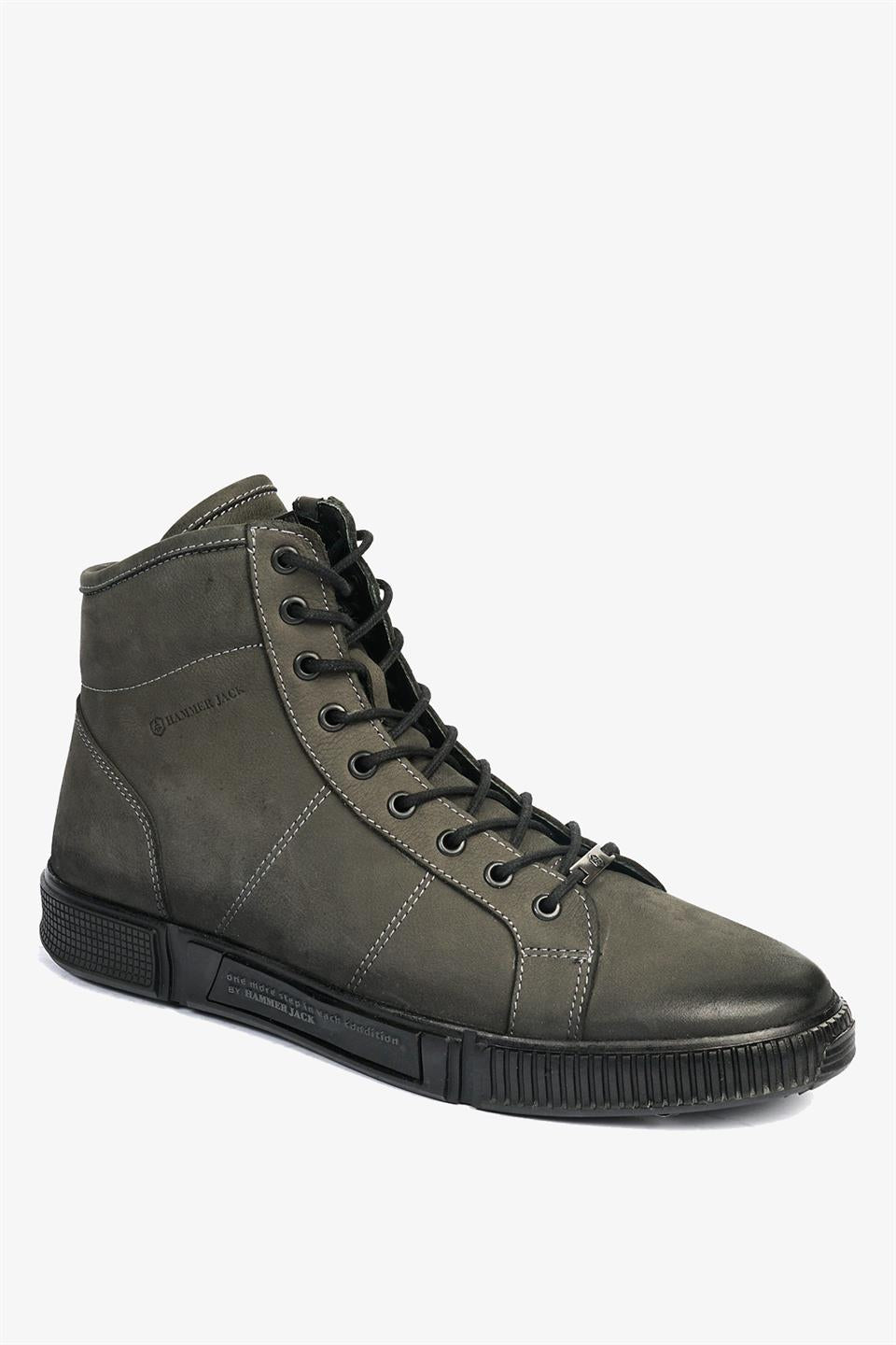 Erbos Genuine Leather Grey Men's Boots
