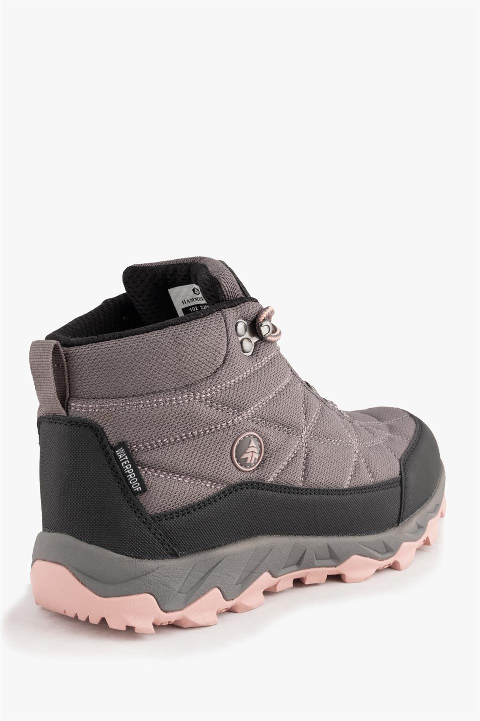 Waterproof Vector Grey Pink Female Outdoor Boots
