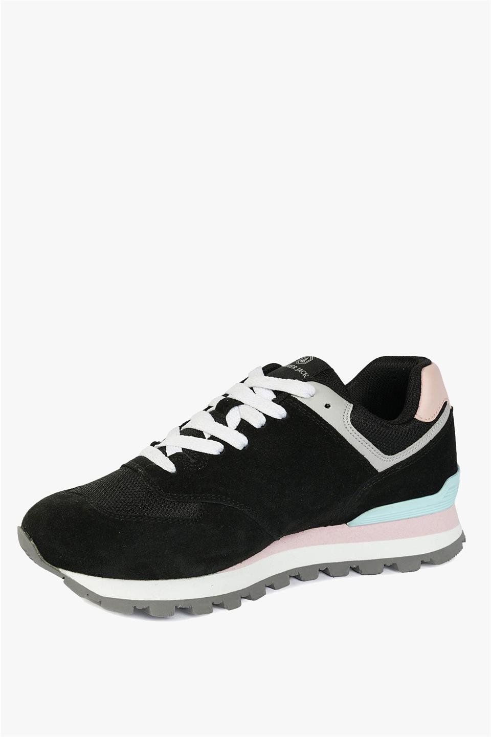Chile Genuine Leather Black Pink Blue Women's Athletic Shoes