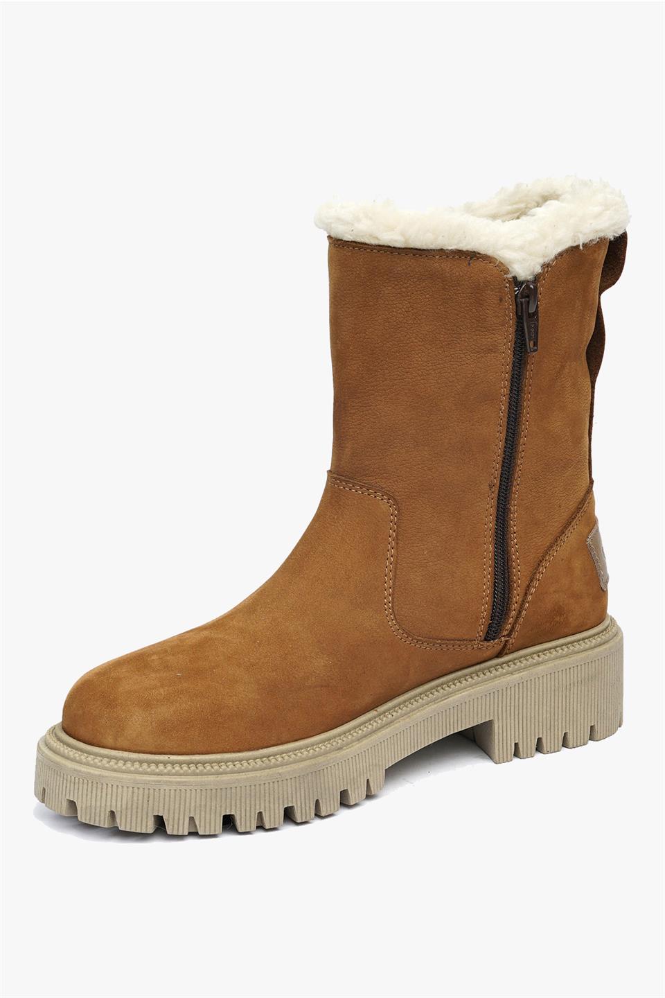 Genuine Leather Taba Outdoor Female Boots