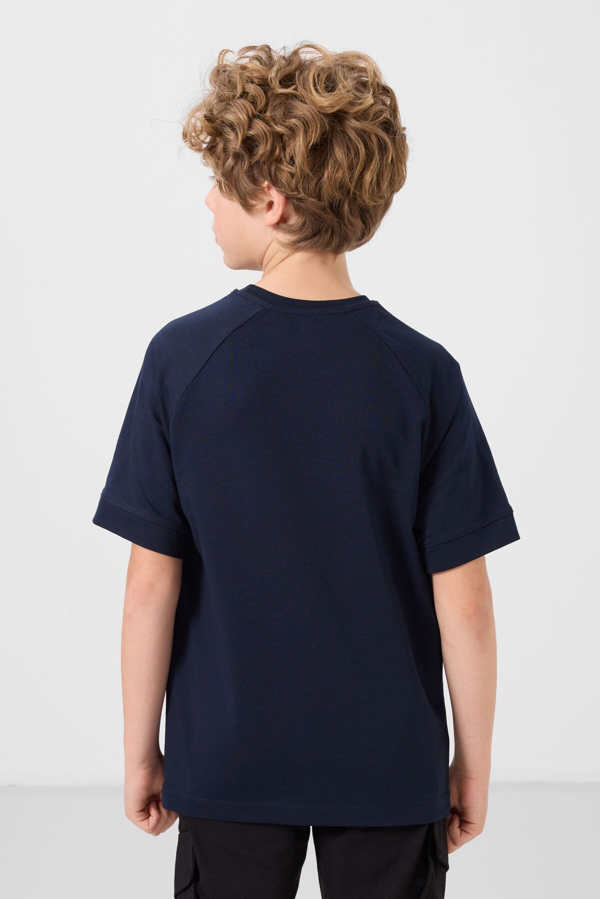 Cotton soft woven oversized pocket detailed boys boys T-Shirt - 11295