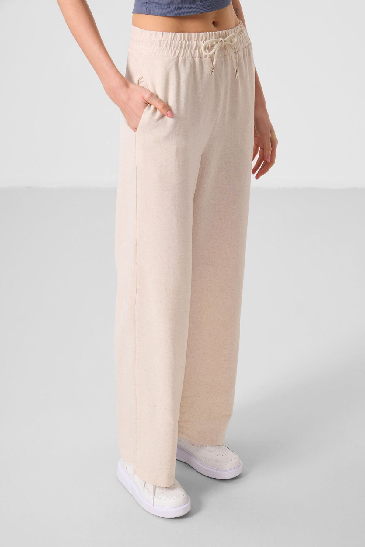 Wide Leg Comfortable Fit Women's Palazzo Trousers - 94675