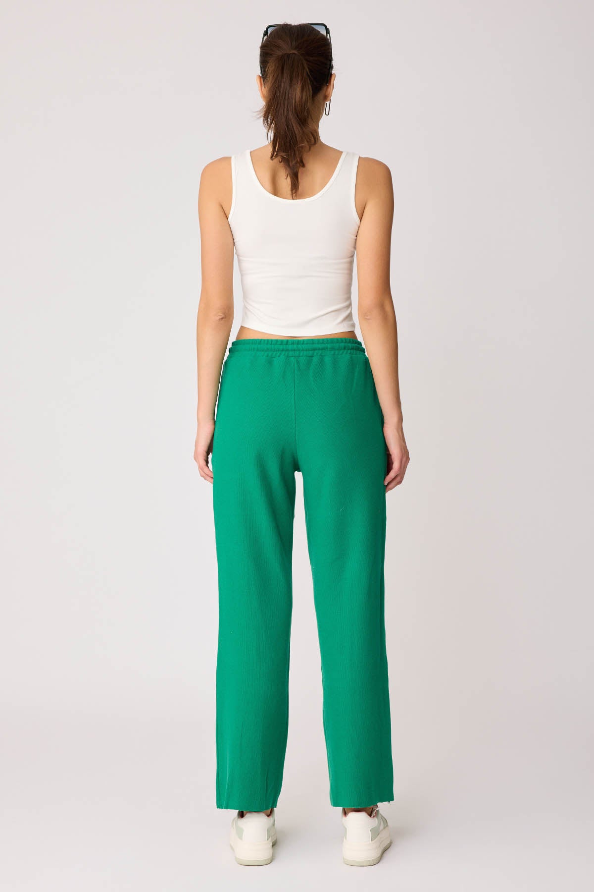 FRONT-STITCHED LOOSE TRACKSUIT TROUSERS