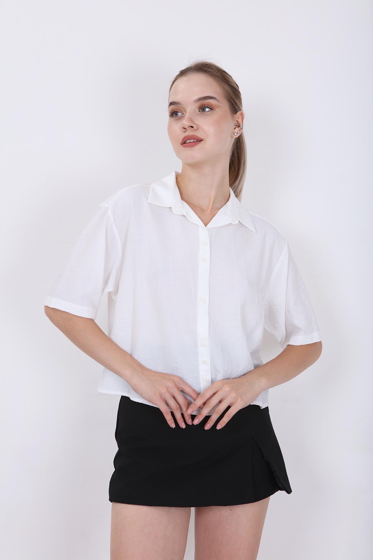 FRONT BUTTON SHORT SLEEVE SHIRT