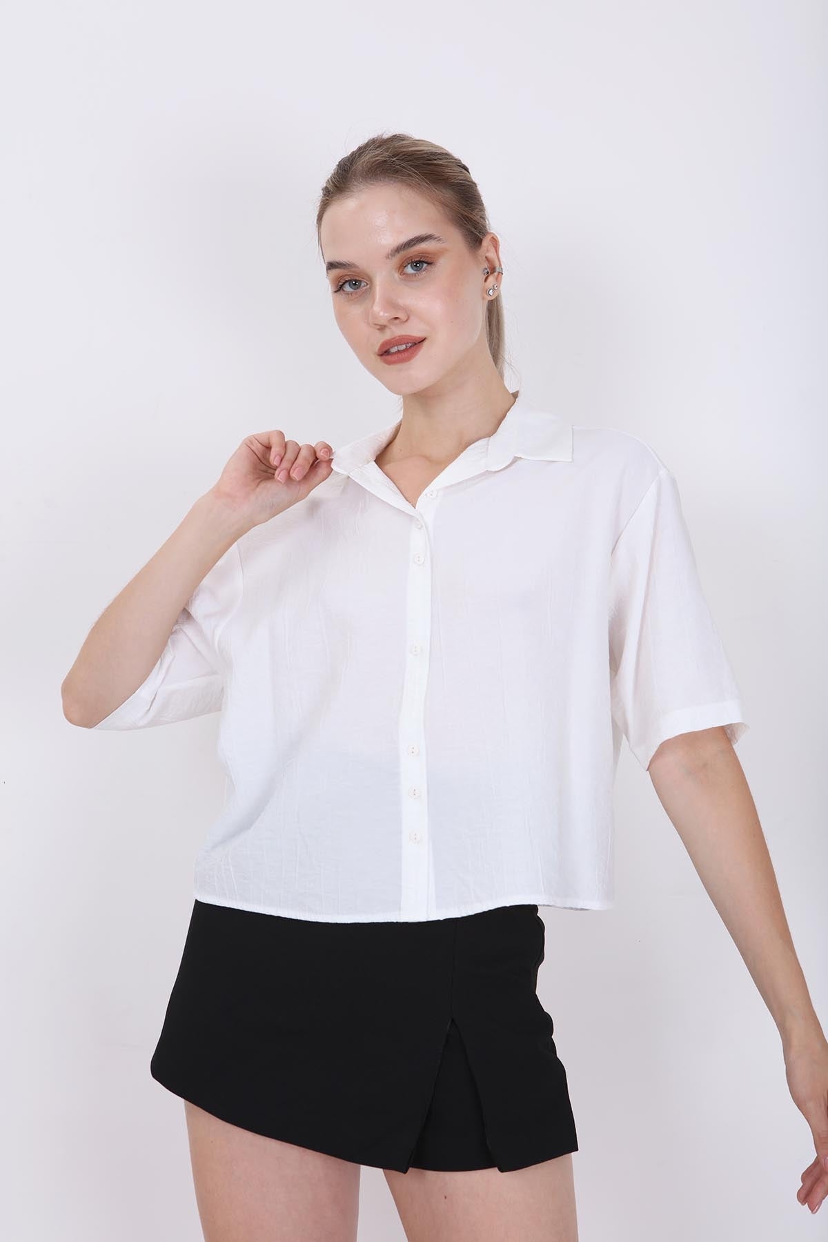 FRONT BUTTON SHORT SLEEVE SHIRT