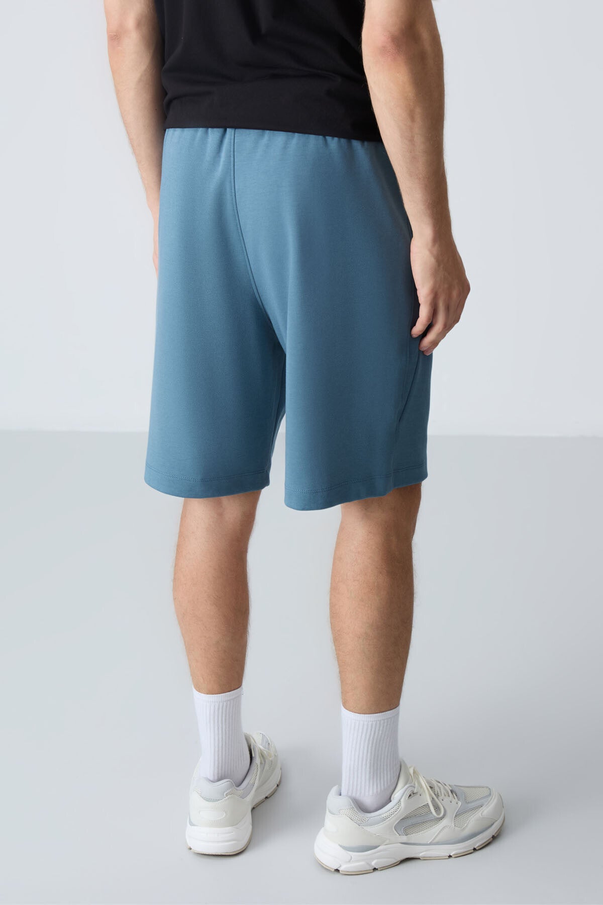 Forest Green Cotton Thick Soft Textured Standard Fit Basic Men's Shorts - 81276