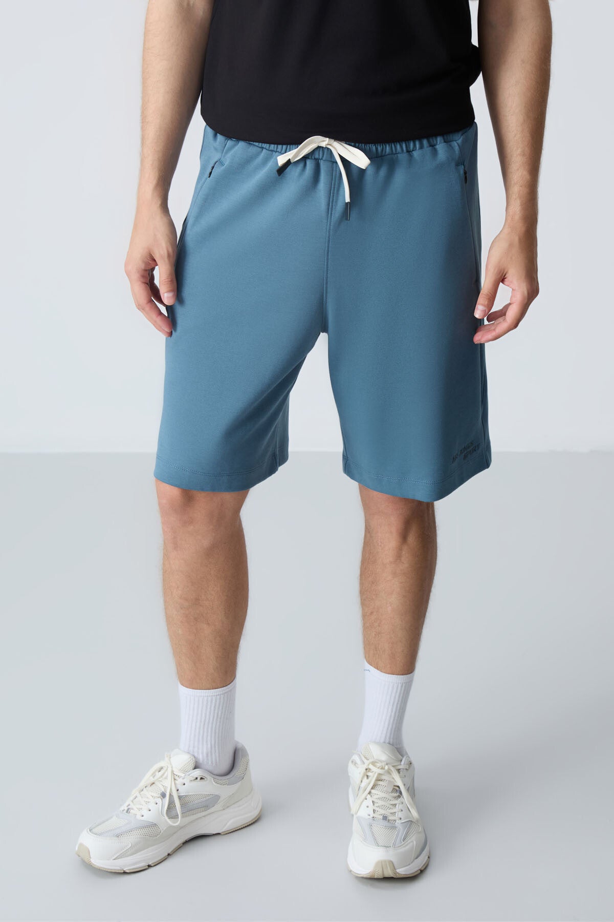 Forest Green Cotton Thick Soft Textured Standard Fit Basic Men's Shorts - 81276