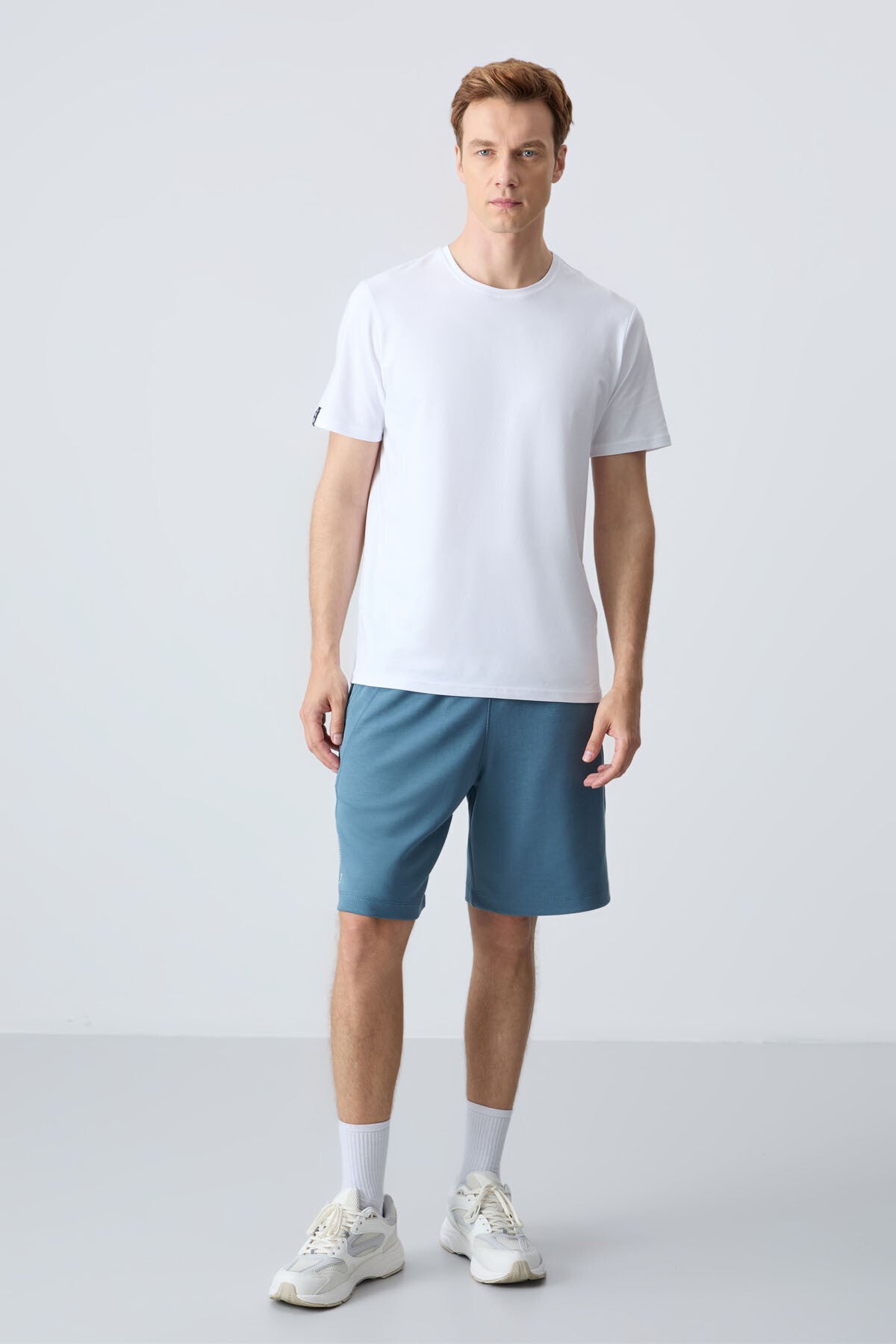 Forest Green Cotton Thick Soft Textured Standard Fit Basic Men's Shorts - 81278