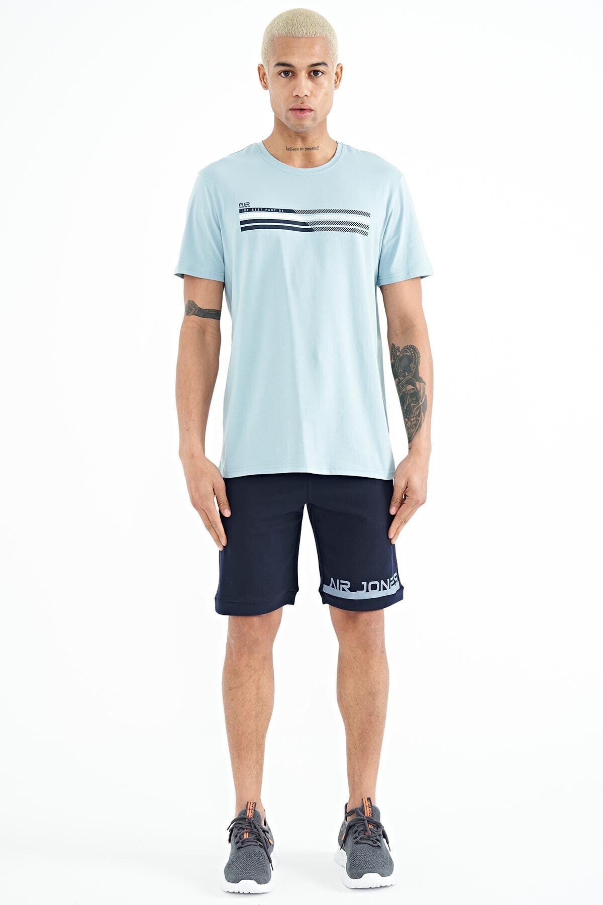 Stew Light Blue O Collar Men's T-Shirt - 88229