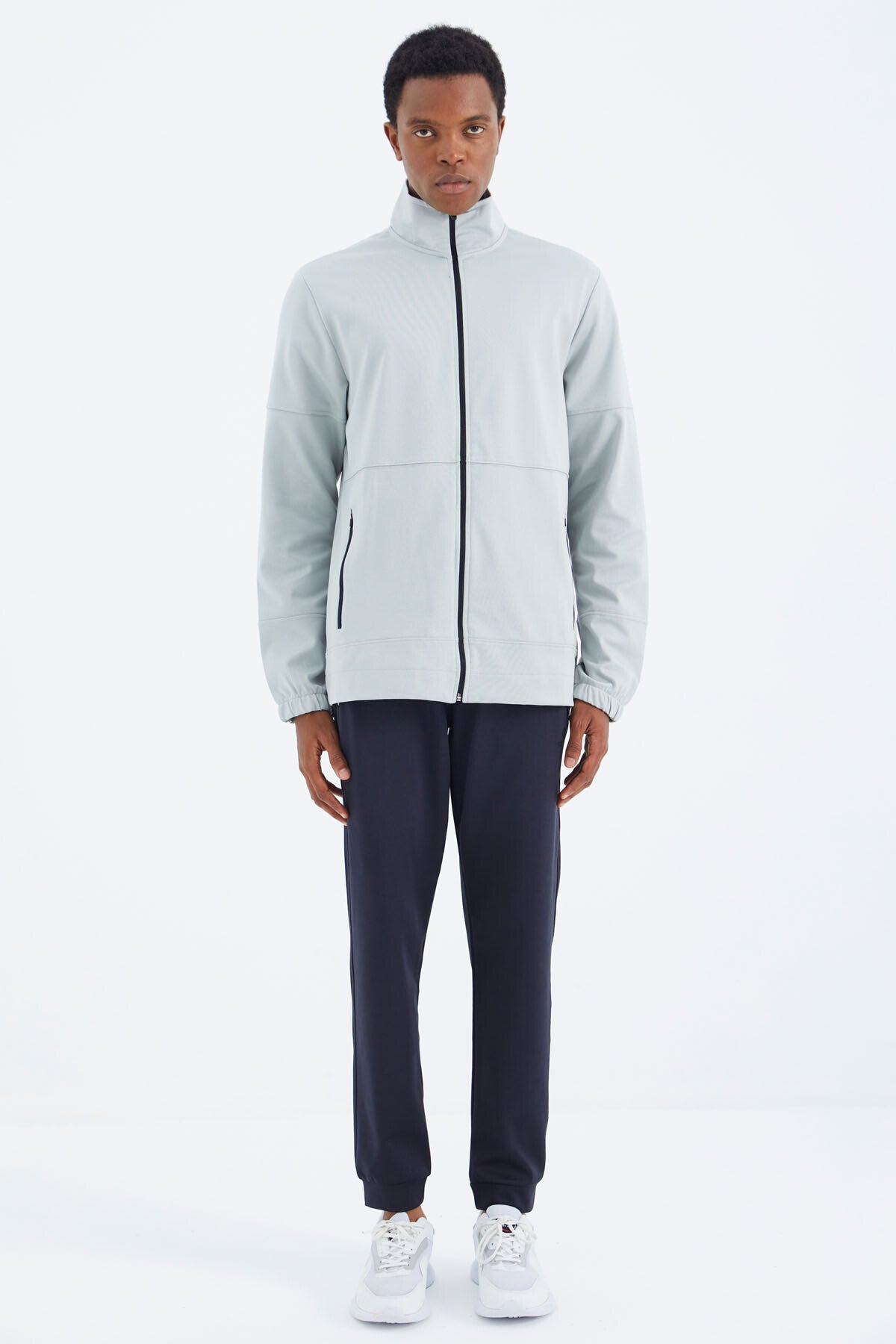 Anthracite Laced Detail Relax Fit Men's Tracksuit Bottom - 84993