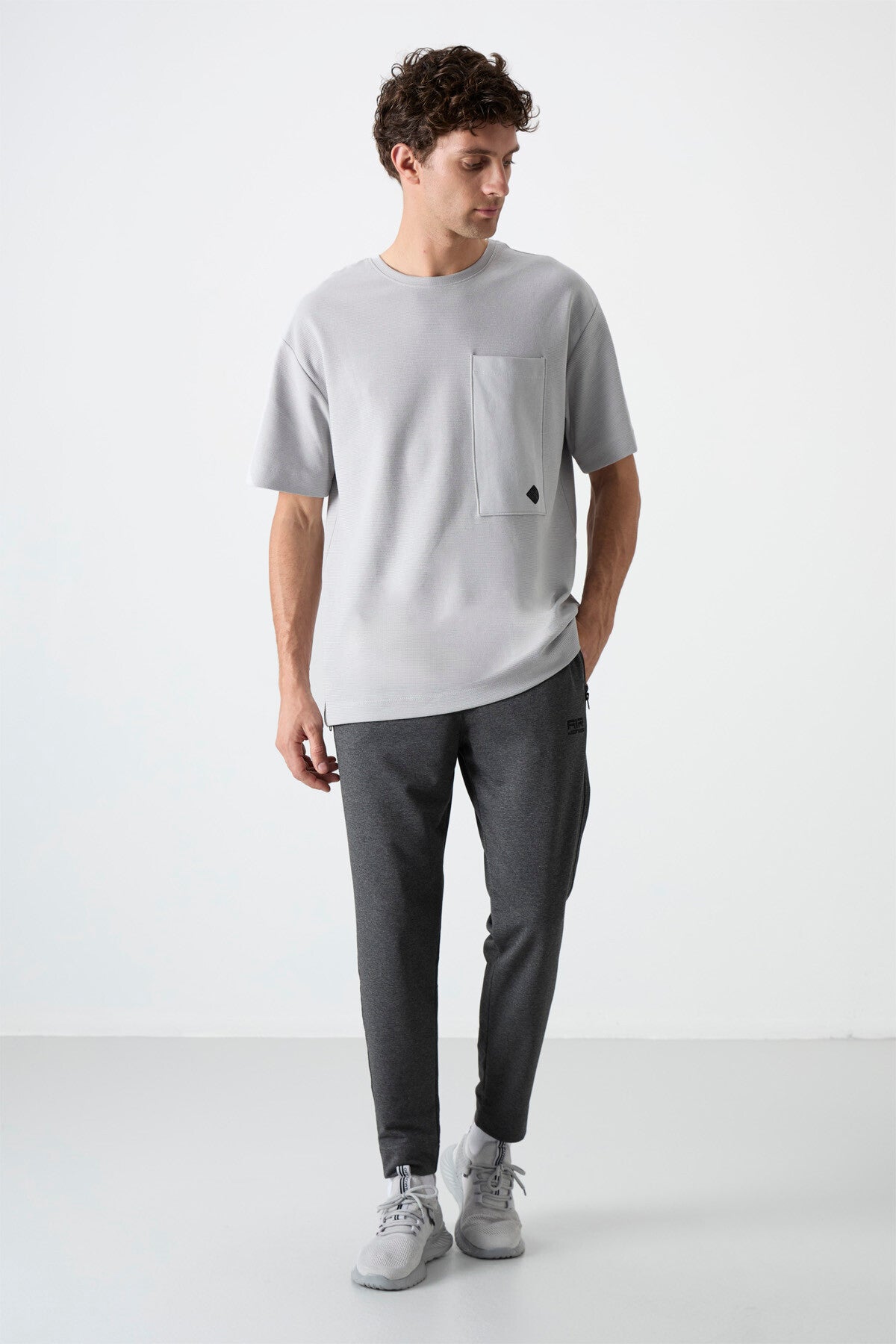 Barton Anthracite Melange Jogger Men's Tracksuit Bottom - 84952