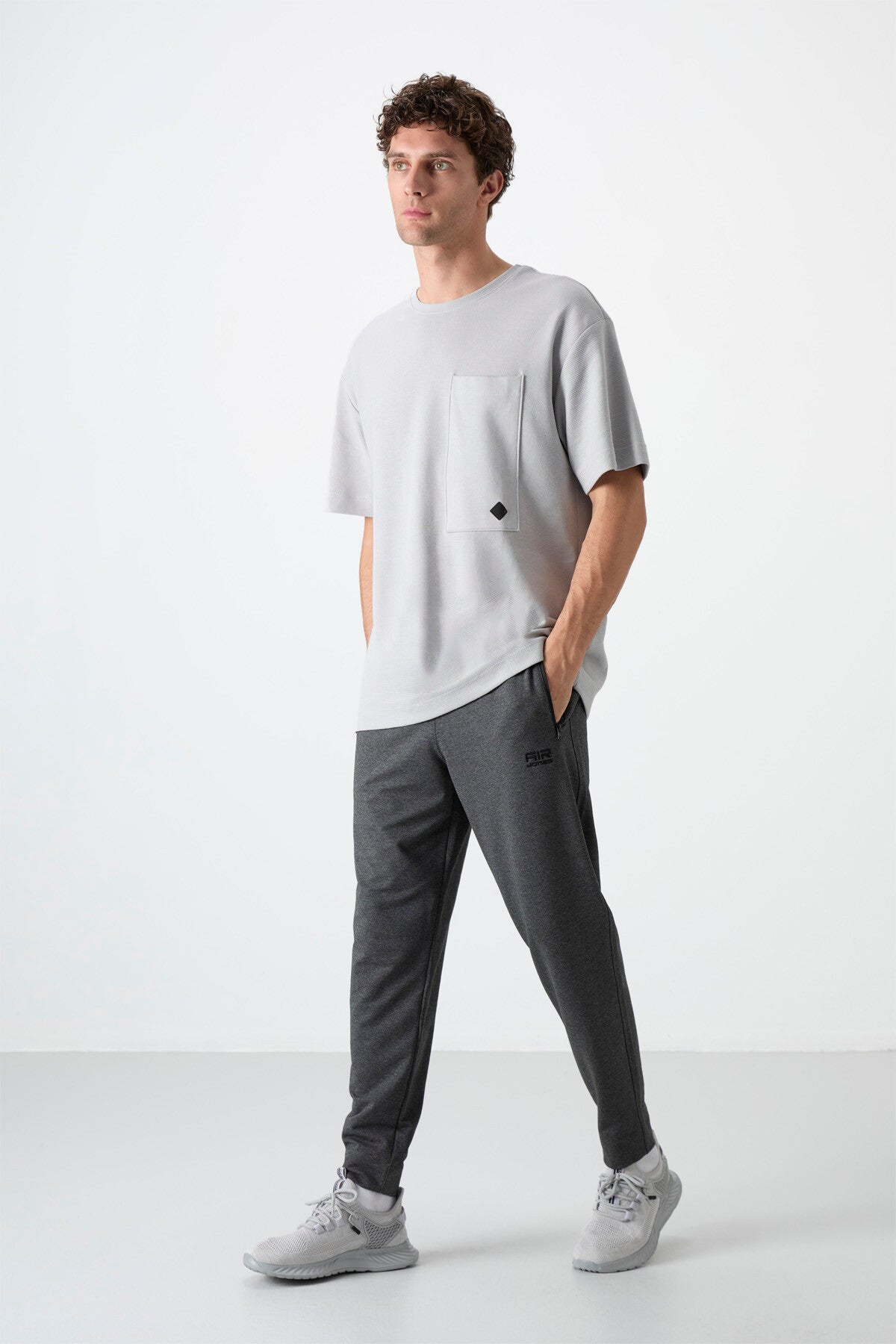 Barton Anthracite Melange Jogger Men's Tracksuit Bottom - 84952
