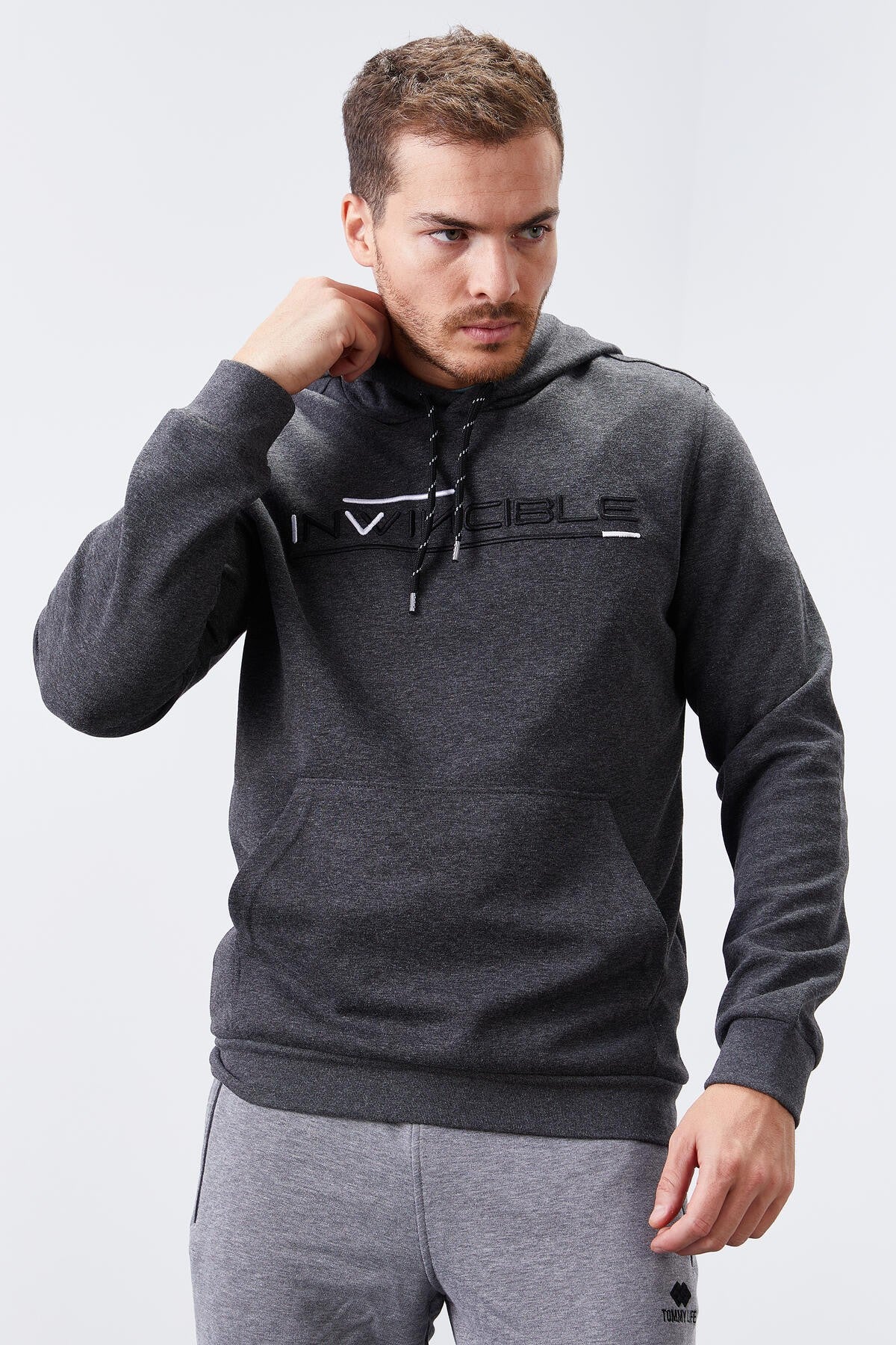 Kangaroo Zip Standard Fit Hooded Men's Sweatshirt - 87883