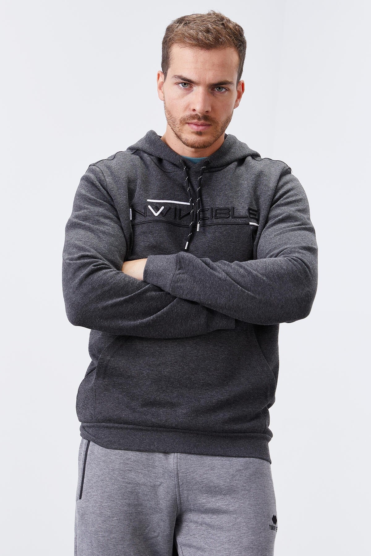 Kangaroo Zip Standard Fit Hooded Men's Sweatshirt - 87883