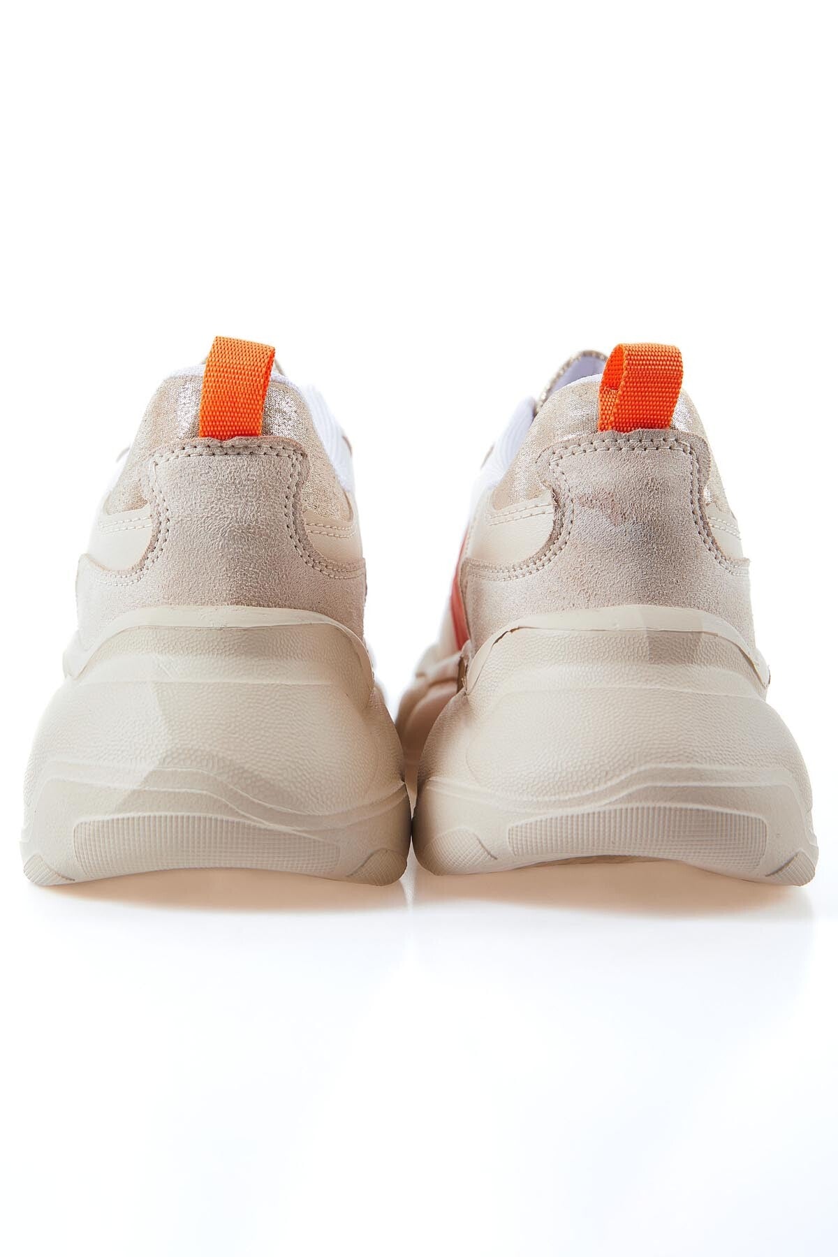 High Sole Laced Color Gradient PU Leather Women's Sneakers - 89206