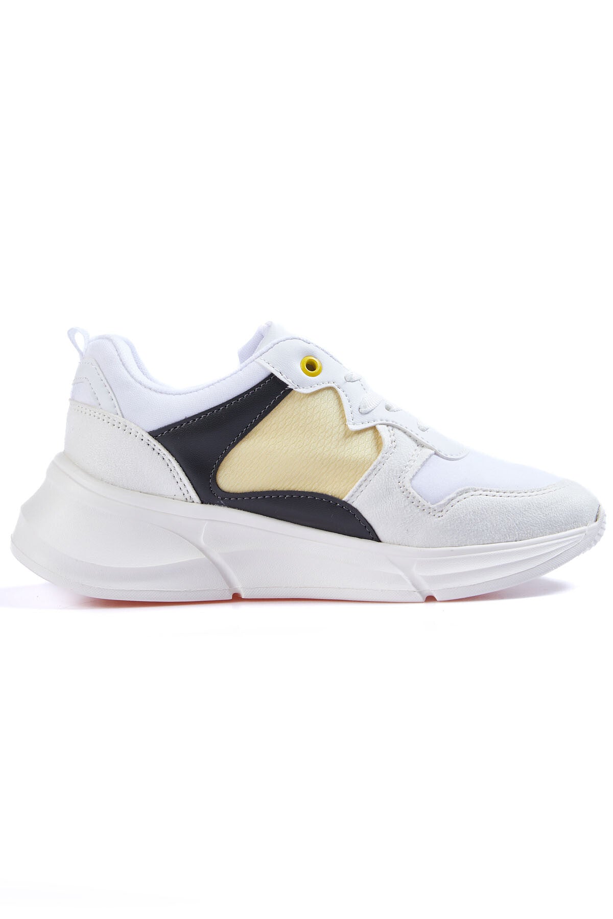 White Laced High Sole Detailed Colorful Women's Sports Shoes - 89203