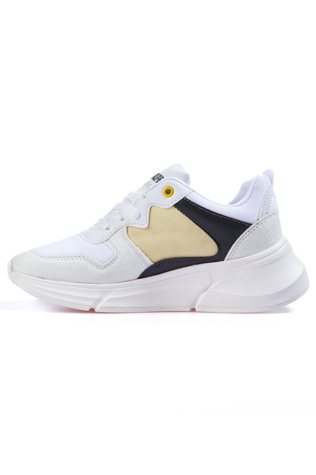 White Laced High Sole Detailed Colorful Women's Sports Shoes - 89203