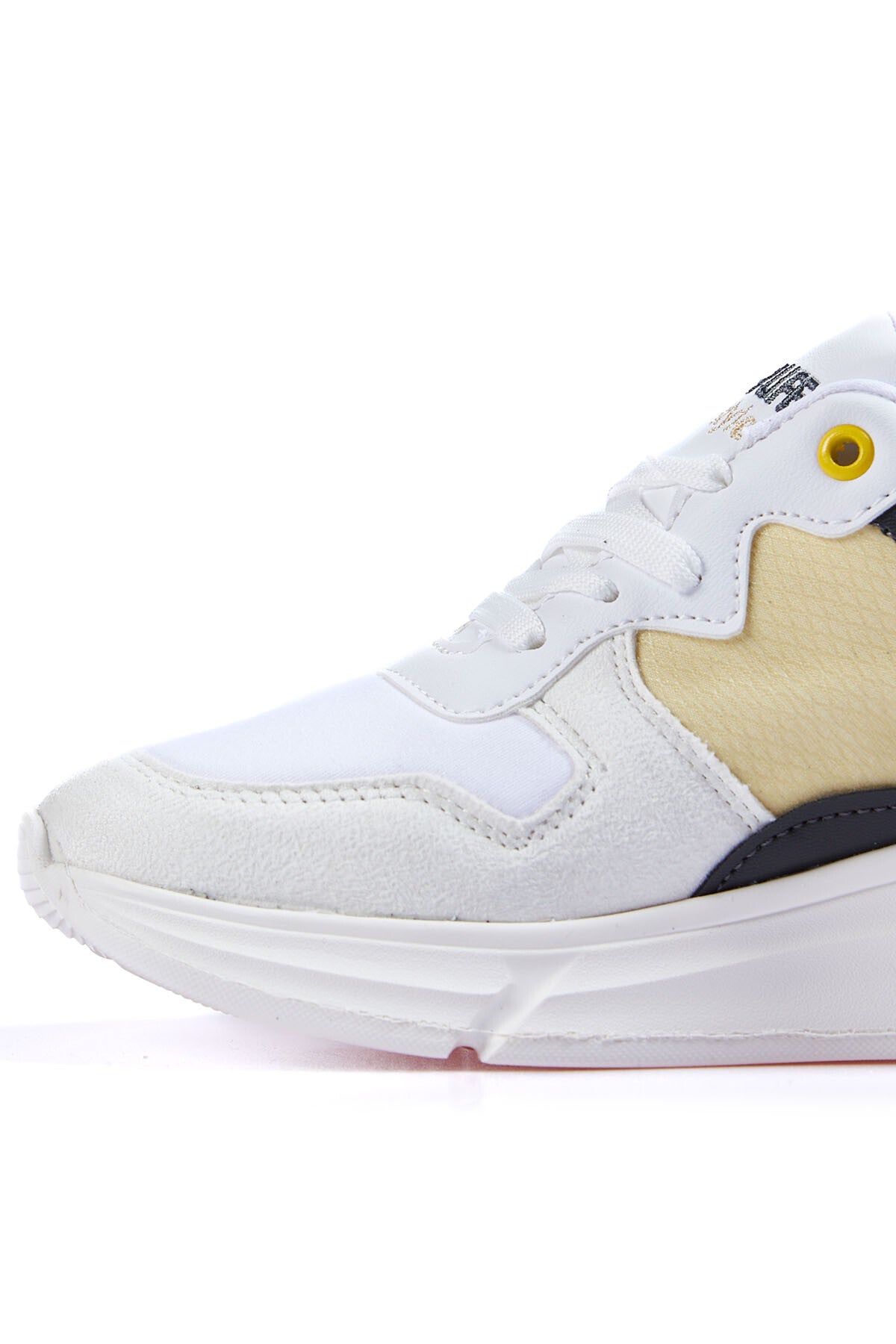 White Laced High Sole Detailed Colorful Women's Sports Shoes - 89203