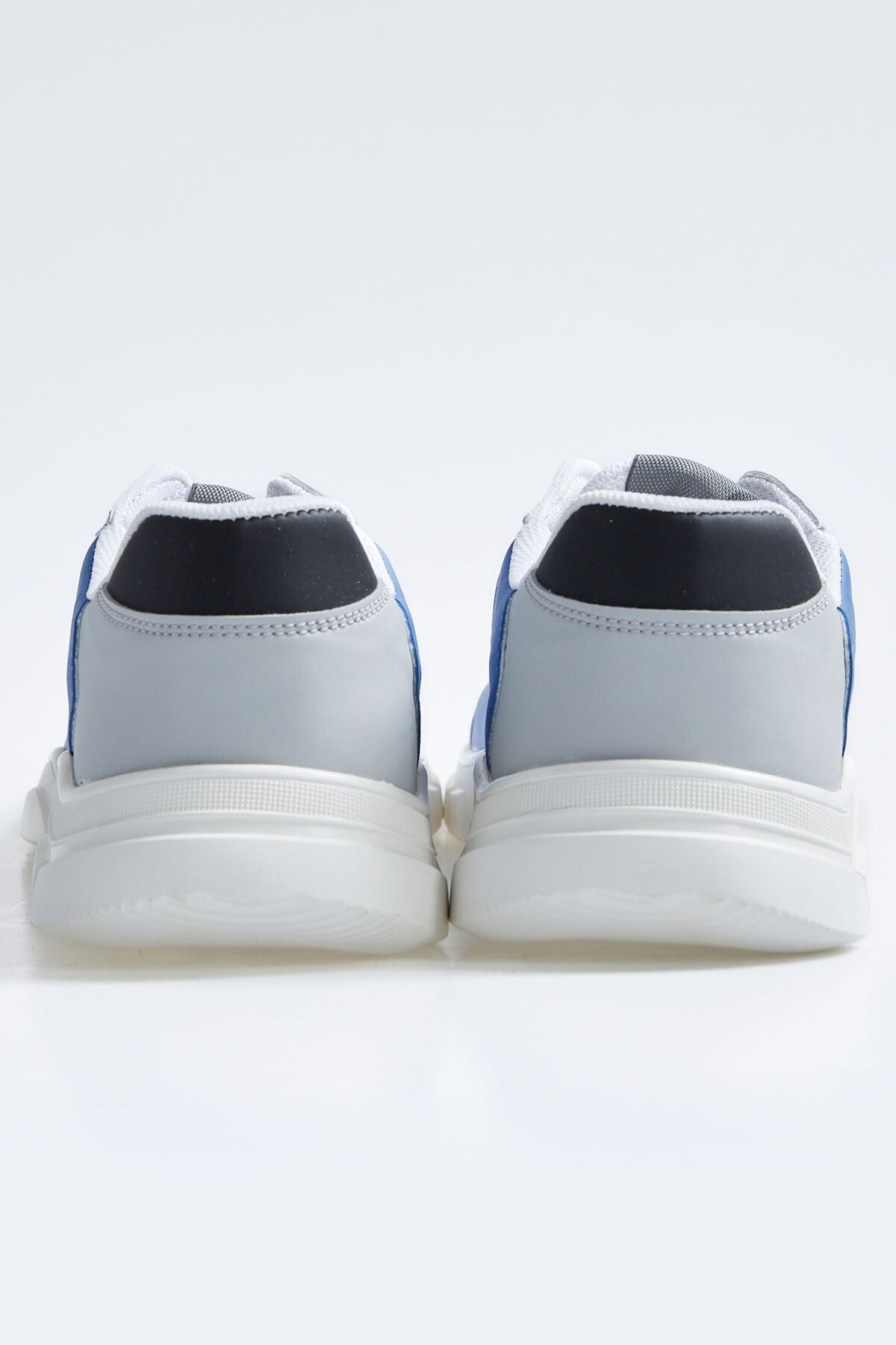 White Laced High Sole PU Leather Detailed Men's Sports Shoes - 89117