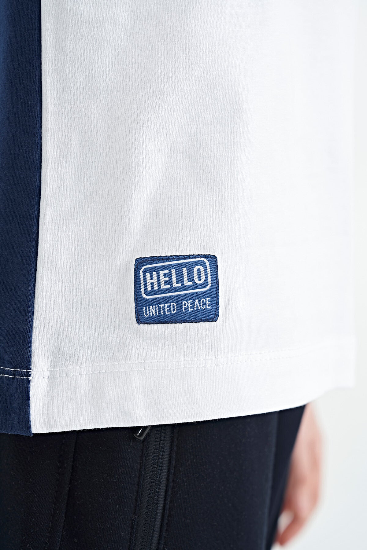 White Print Detailed O Collar Standard Fit Boys' T-Shirt - 11157
