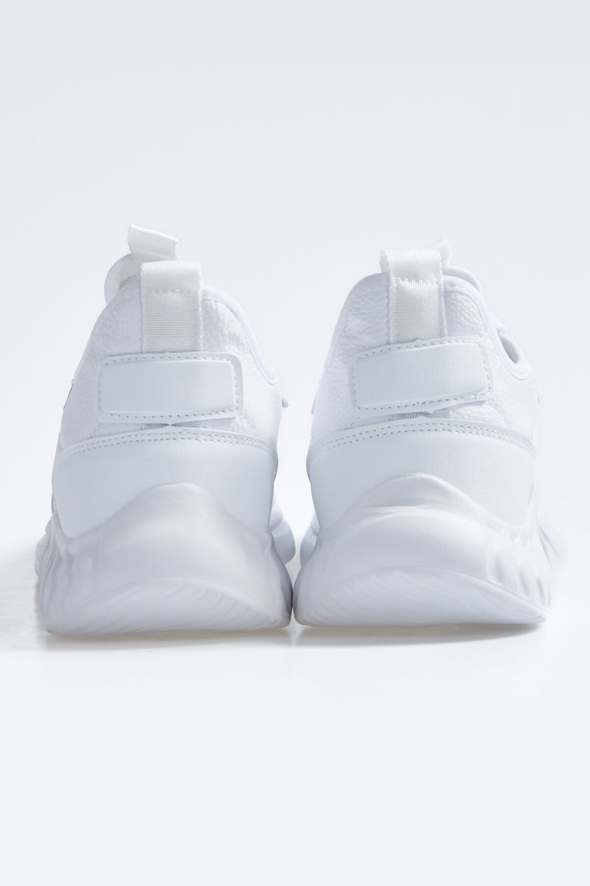 White High Sole Laced PU Leather Men's Sports Shoes - 89115