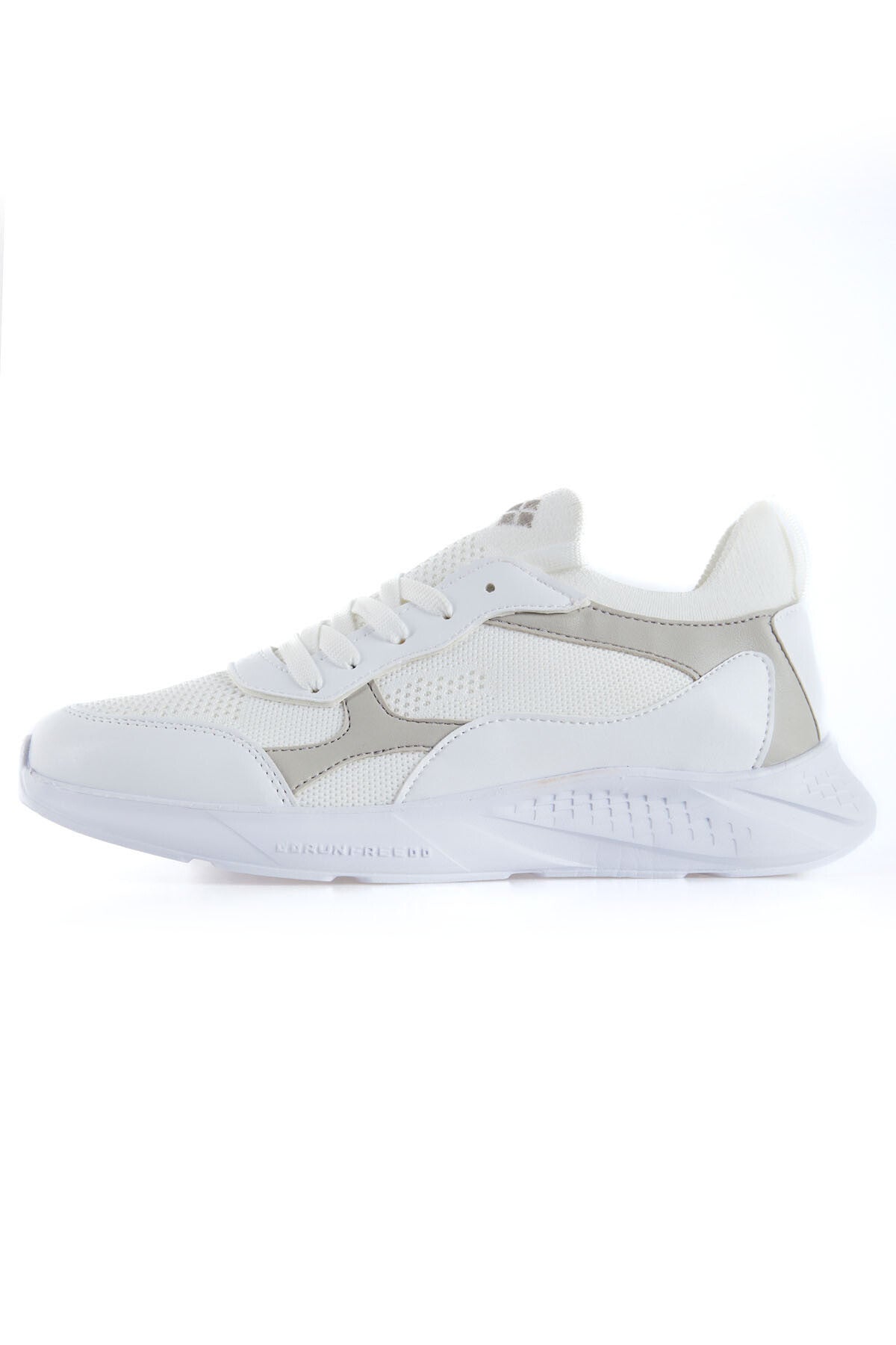 White High-Sole Mesh Detailed Laced Women's Sports Shoes - 89208