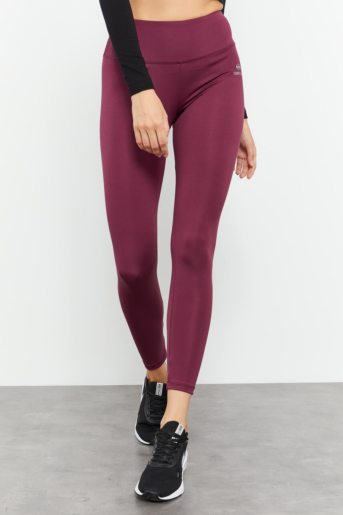 High Waist Stretch Slim Fit Tapered Leg Women's Tights - 94545