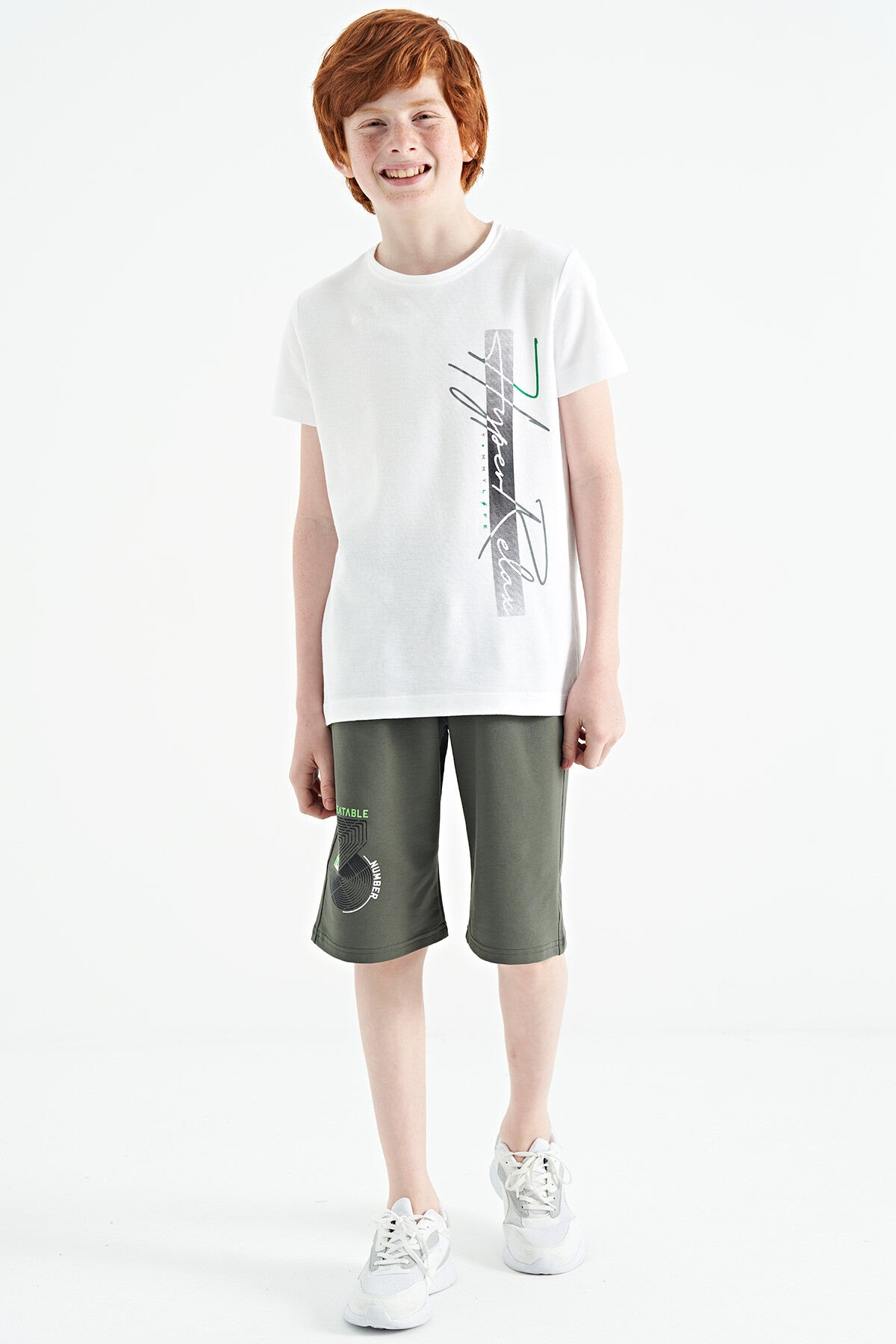 Printed Detailed Laced Standard Cut Boys Shorts - 11128