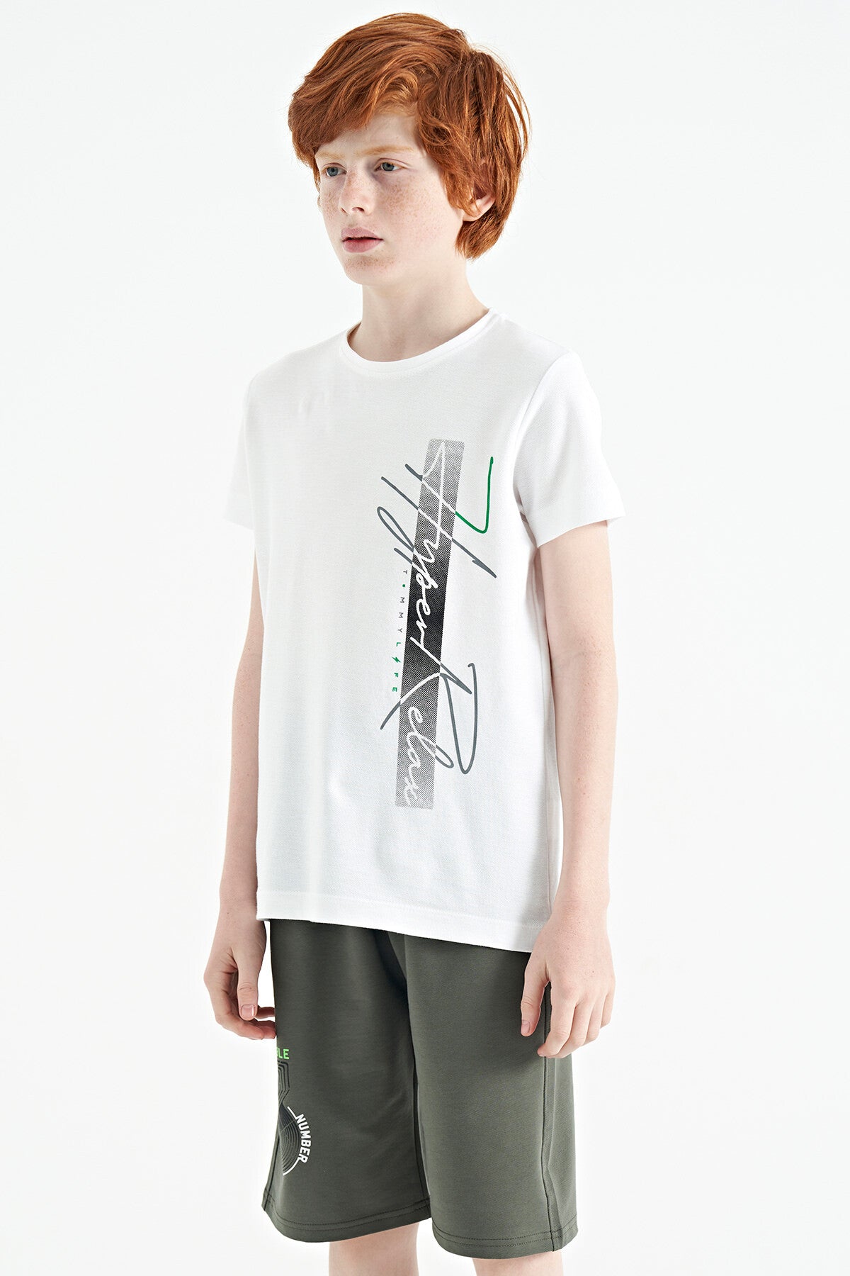 Printed Detailed Laced Standard Cut Boys Shorts - 11128