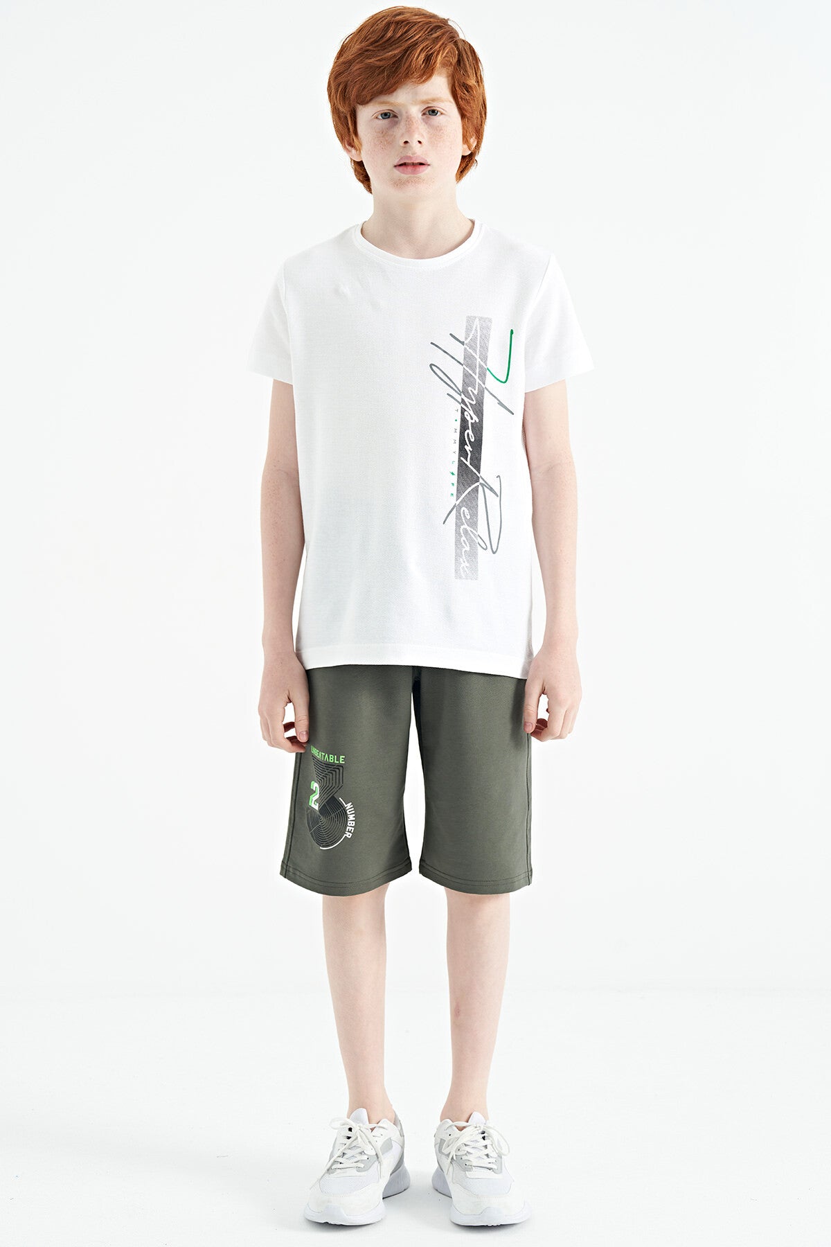 Printed Detailed Laced Standard Cut Boys Shorts - 11128
