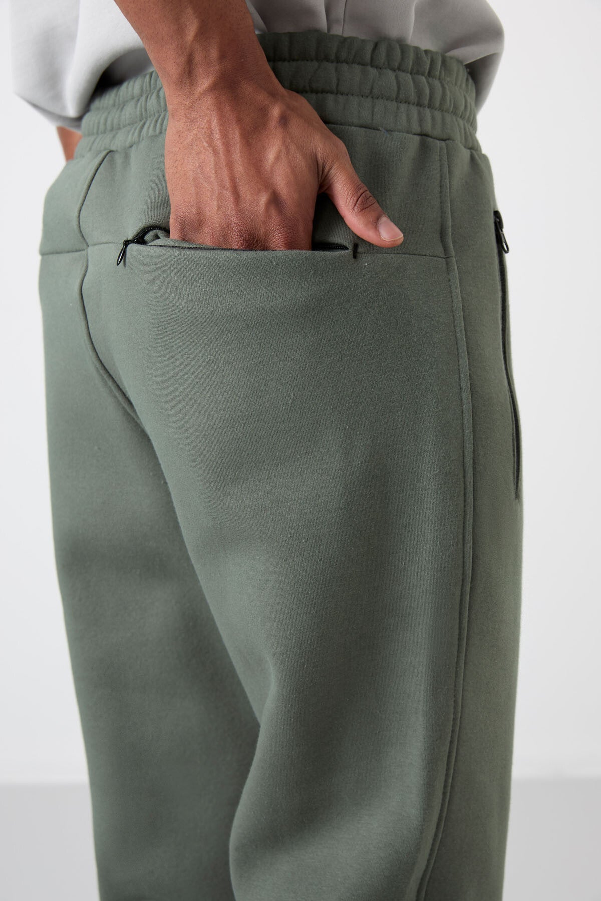 Carlo Khaki Men's Tracksuit Bottom with Piping - 84942