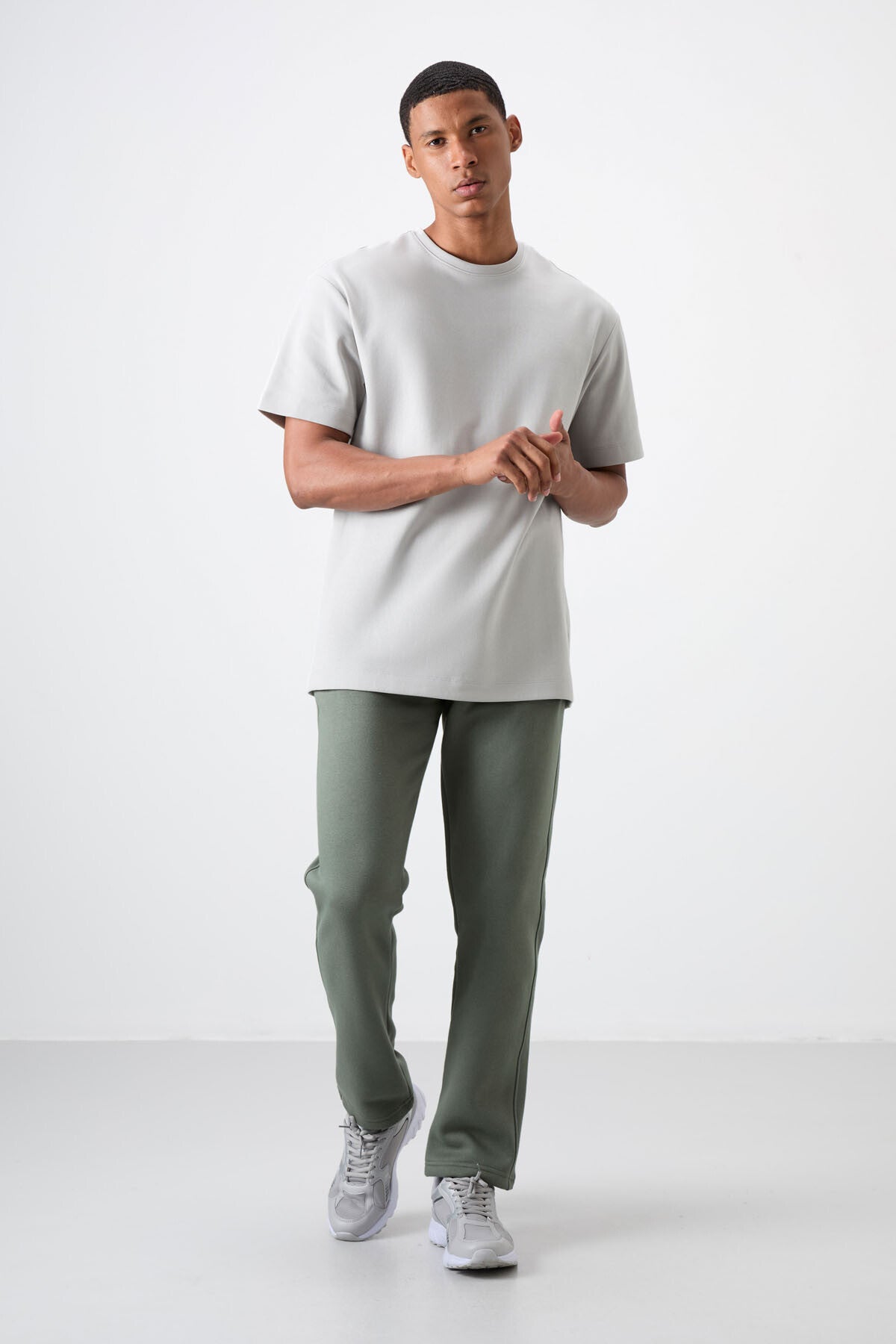 Carlo Khaki Men's Tracksuit Bottom with Piping - 84942