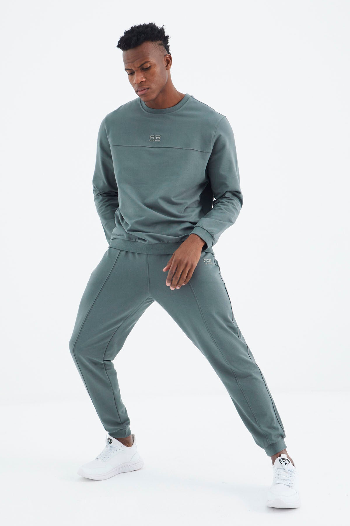 Keith Khaki Basic Men's Tracksuit Set - 85231
