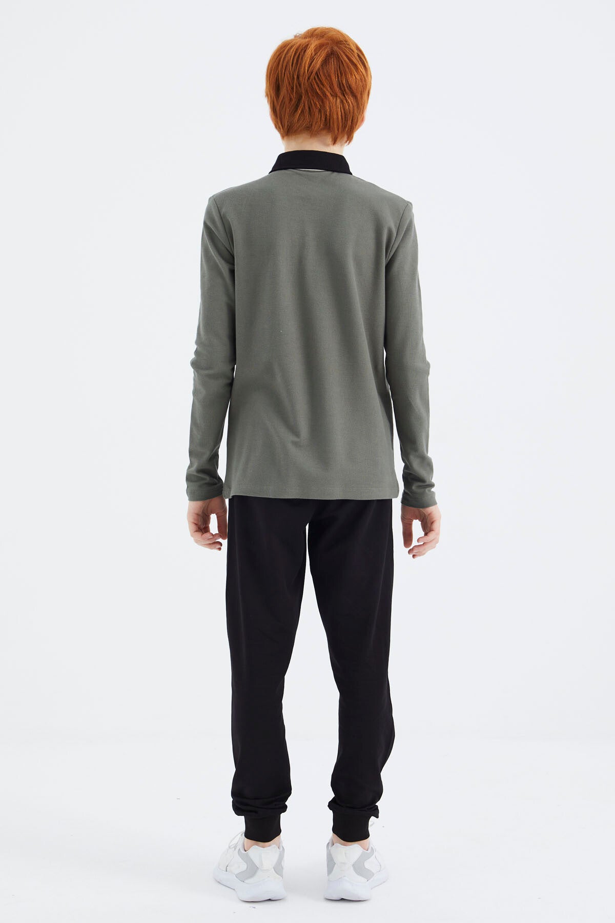 Khaki Polo Collar Boys' T-Shirt - 11172