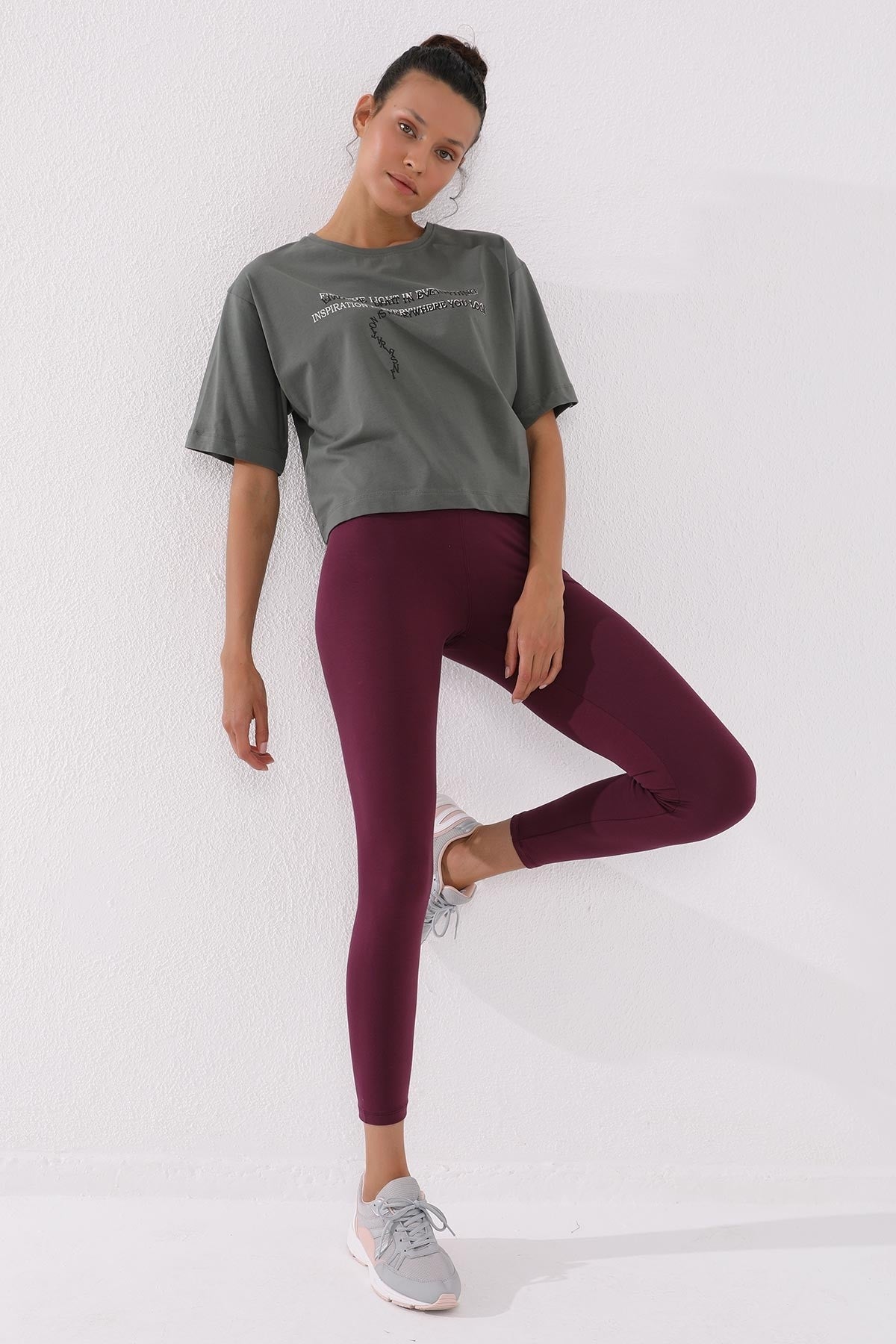 Print O Collar Women's Oversize T-Shirt - 97135