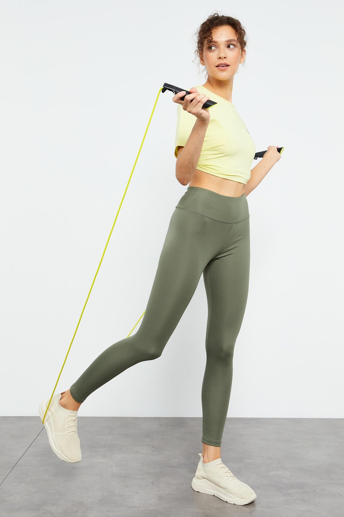High Waist Stretch Slim Fit Skinny Leg Women's Tights - 94545