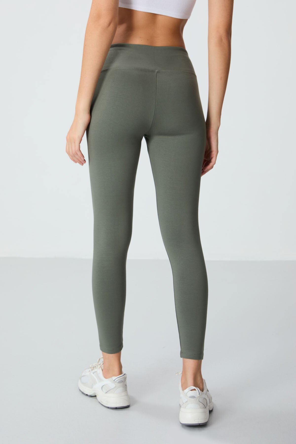 High Waist Thermal Slim Fit Tapered Leg Women's Tights - 94577
