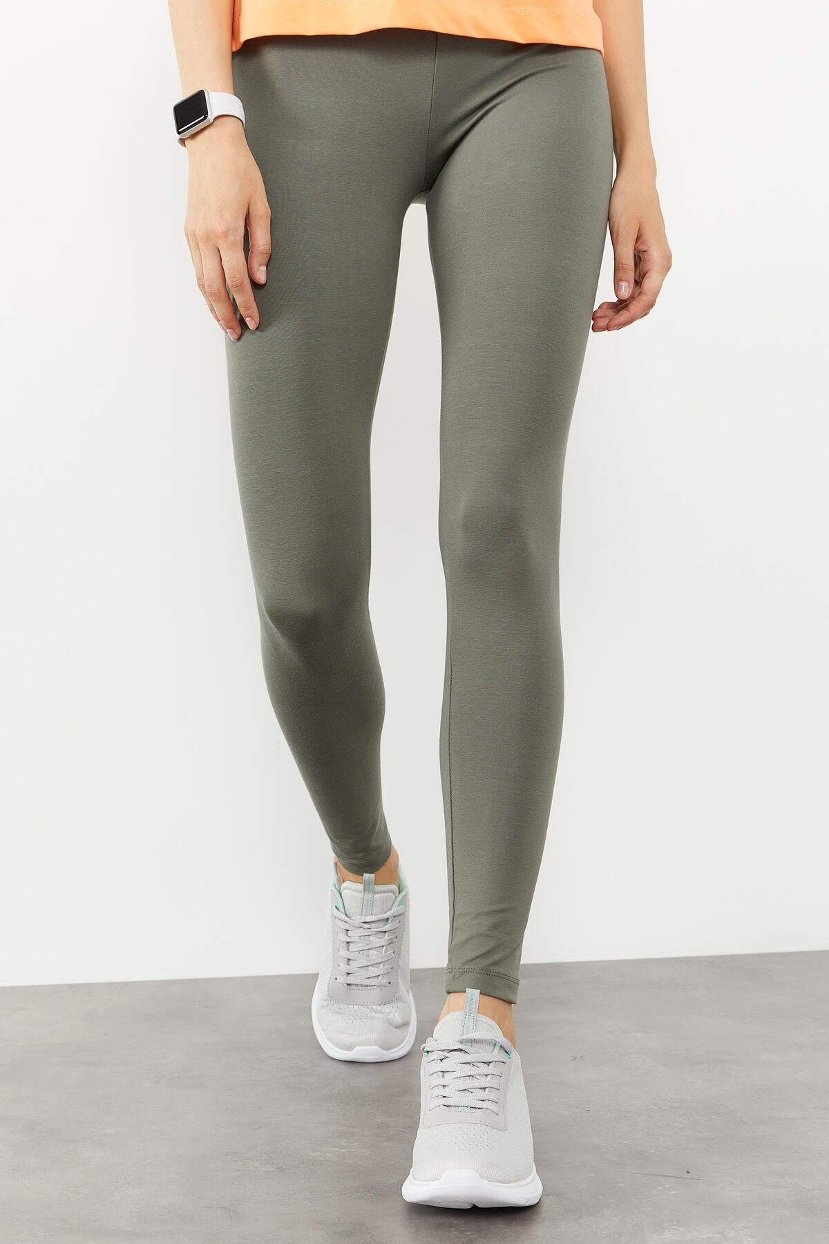 High Waist Wrap-up Slim Fit Tapered Leg Women's Tights - 94011