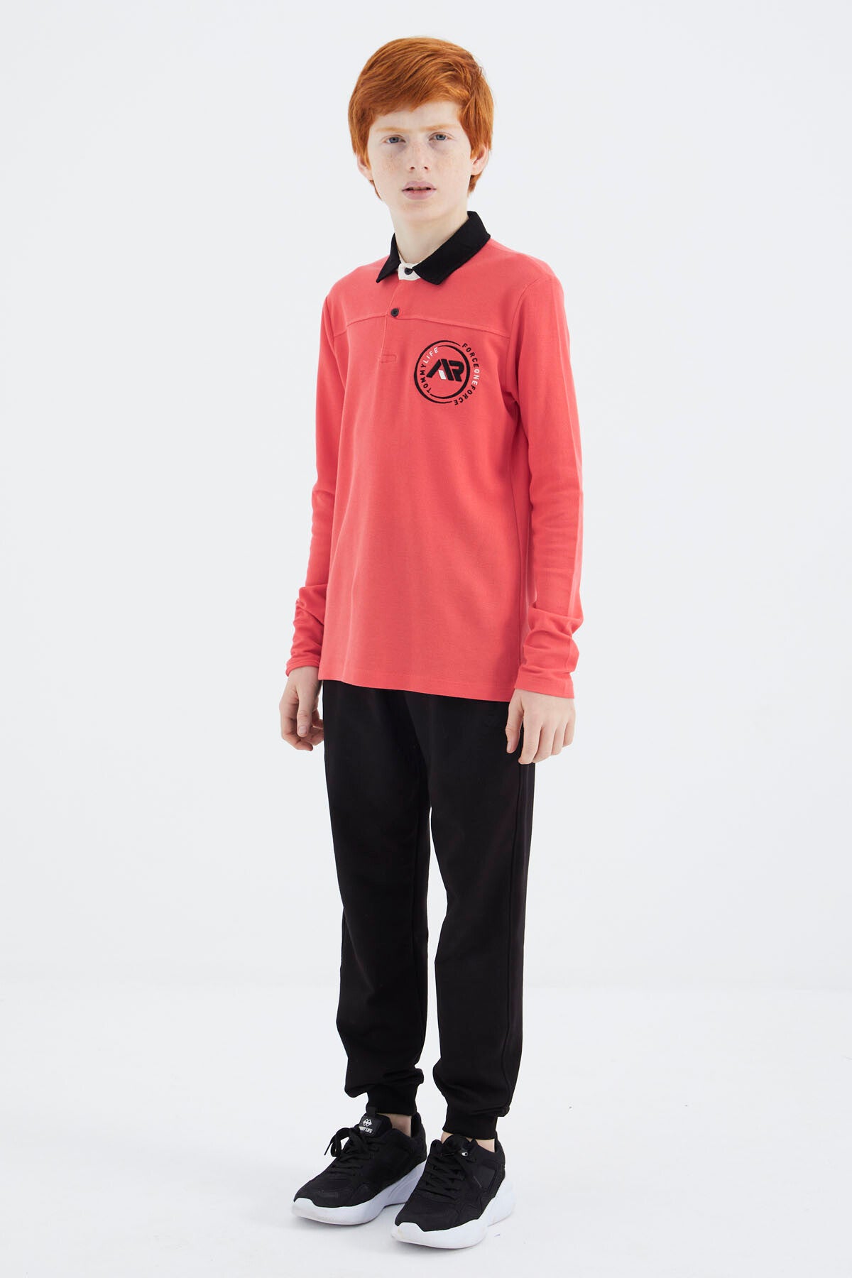 Coral Polo Collar Boys' T-Shirt - 11172
