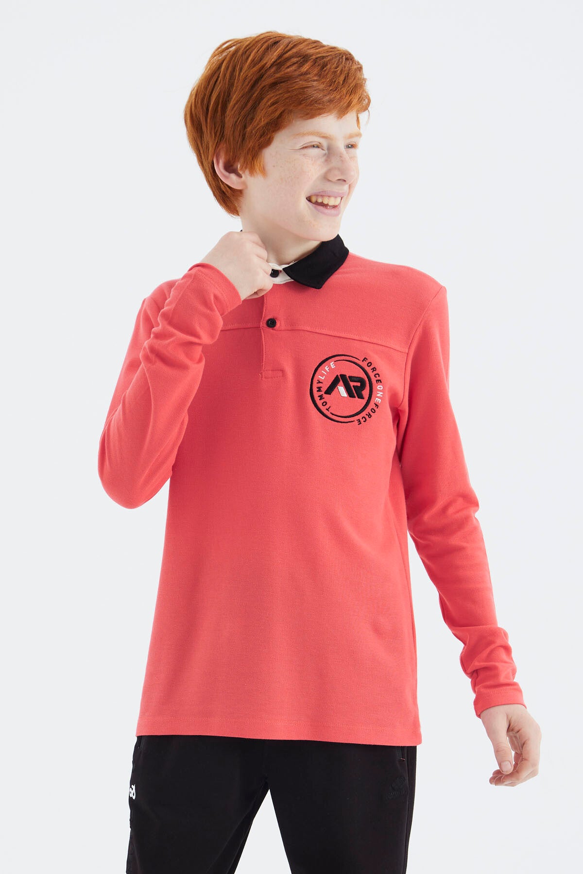 Coral Polo Collar Boys' T-Shirt - 11172