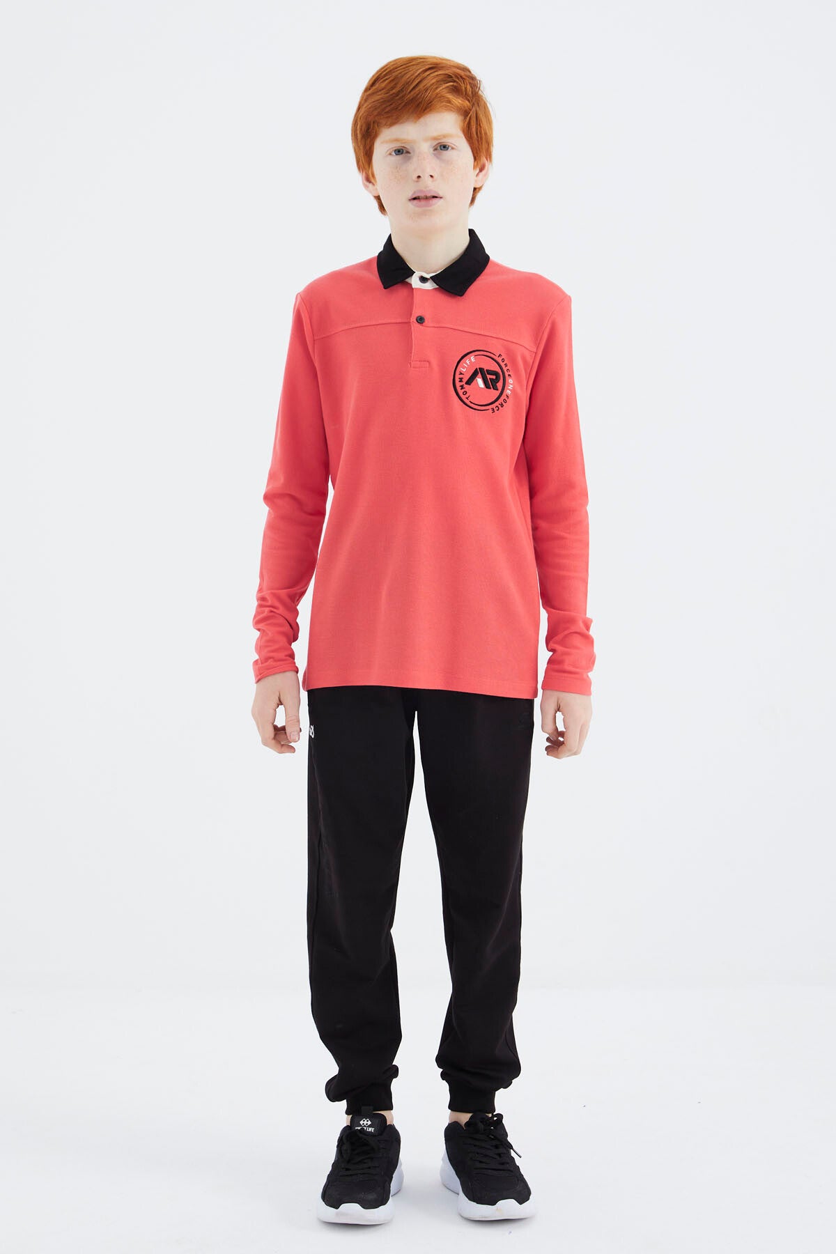 Coral Polo Collar Boys' T-Shirt - 11172