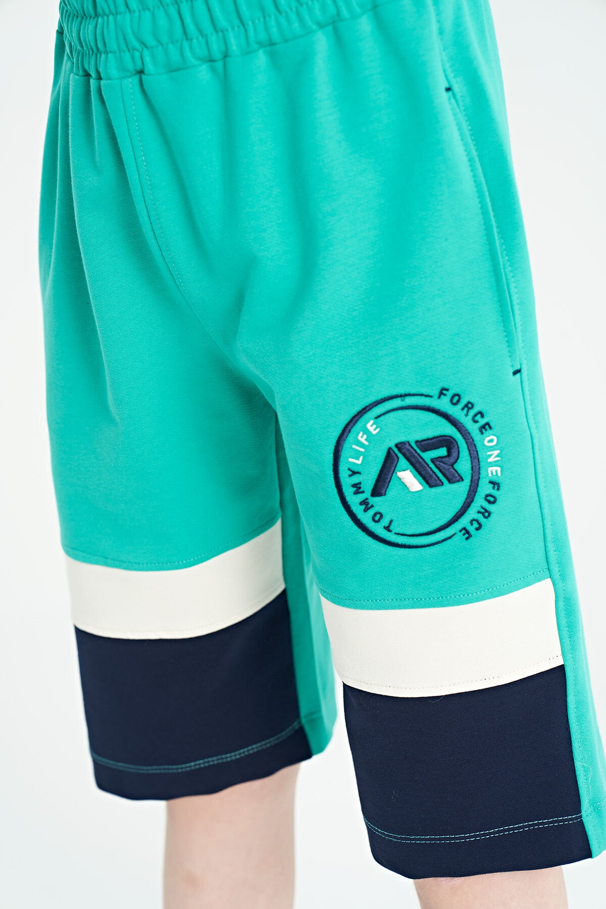 Printed Laced Embroidery Detailed Standard Fit Boys Shorts - 11129